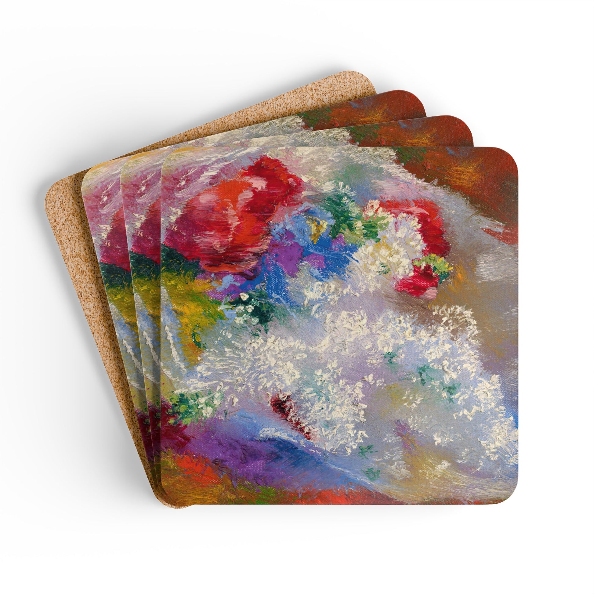 AUGUSTO GIACOMETTI - LILAC - CORKWOOD COASTER SET