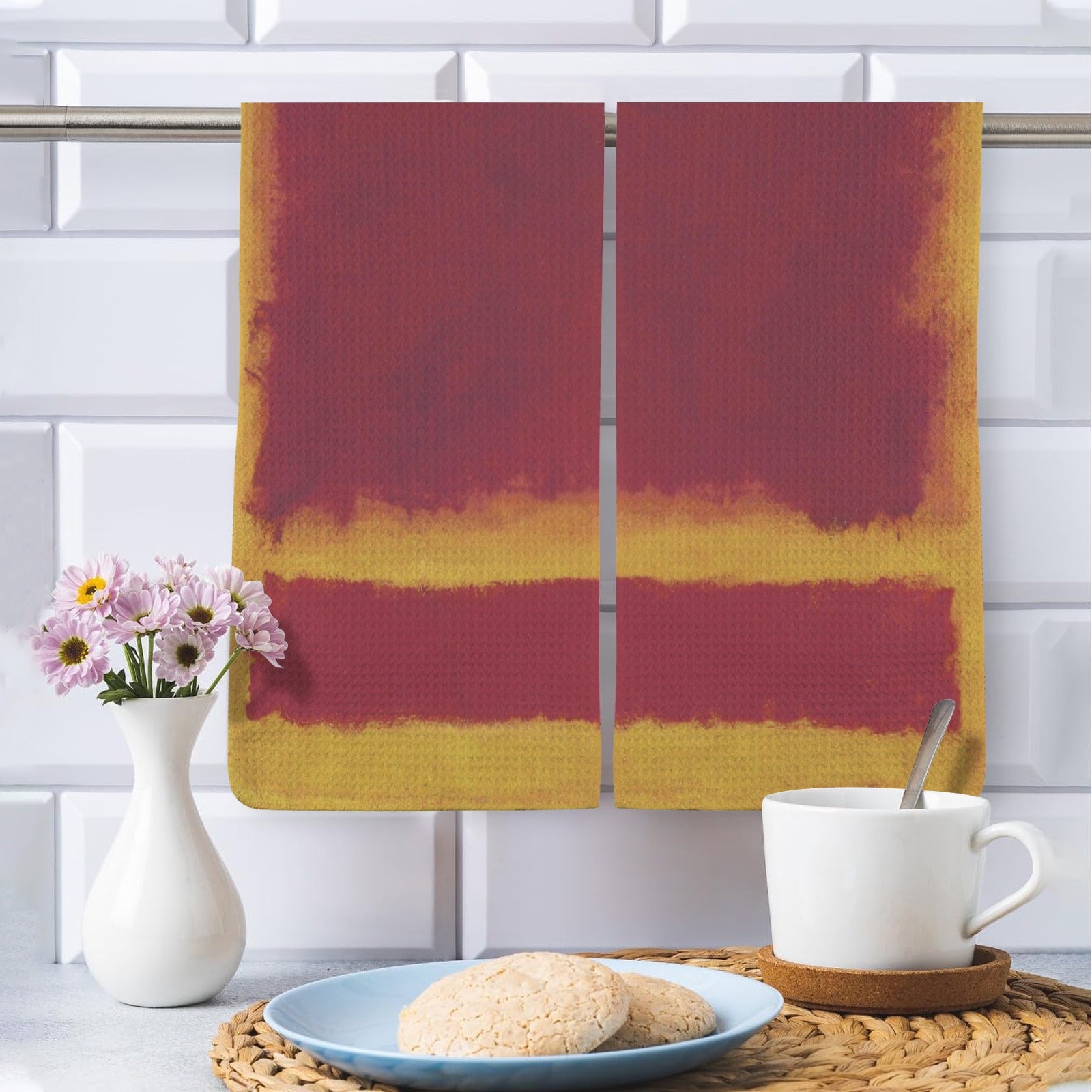 MARK ROTHKO - ABSTRACT - HAND TOWELS QTY 2