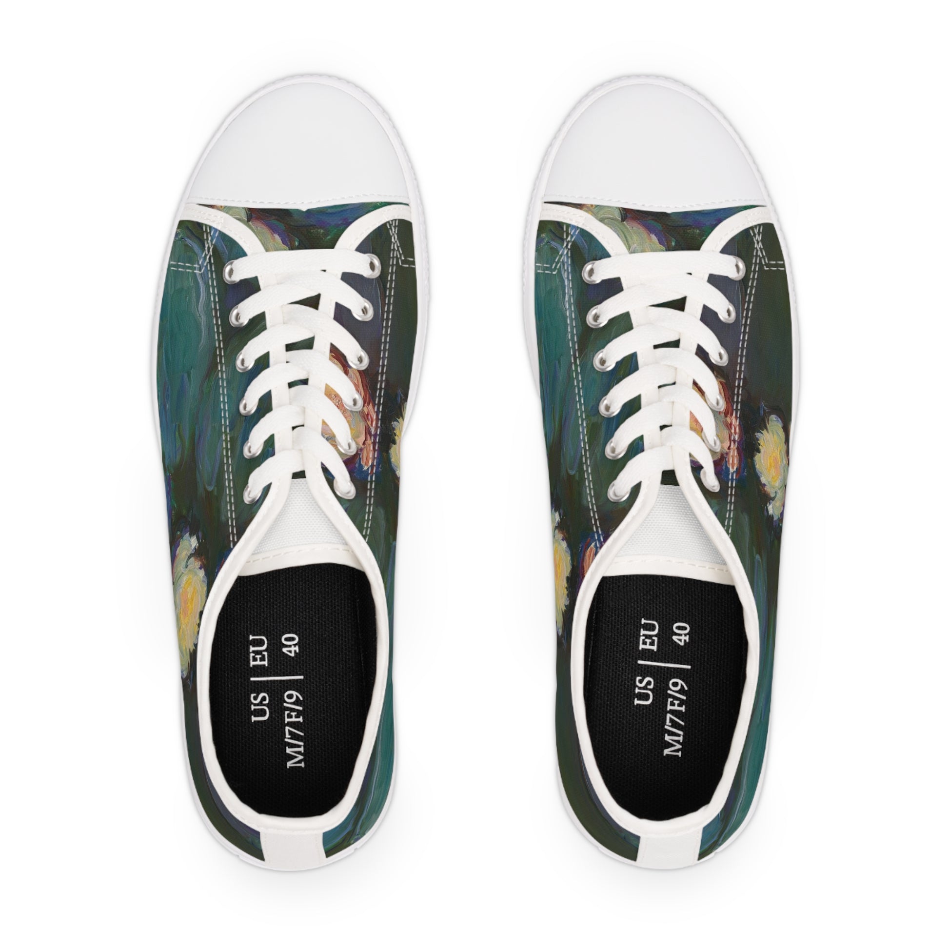 CLAUDE MONET - NYMPHEAS - LOW TOP ART SNEAKERS FOR HER