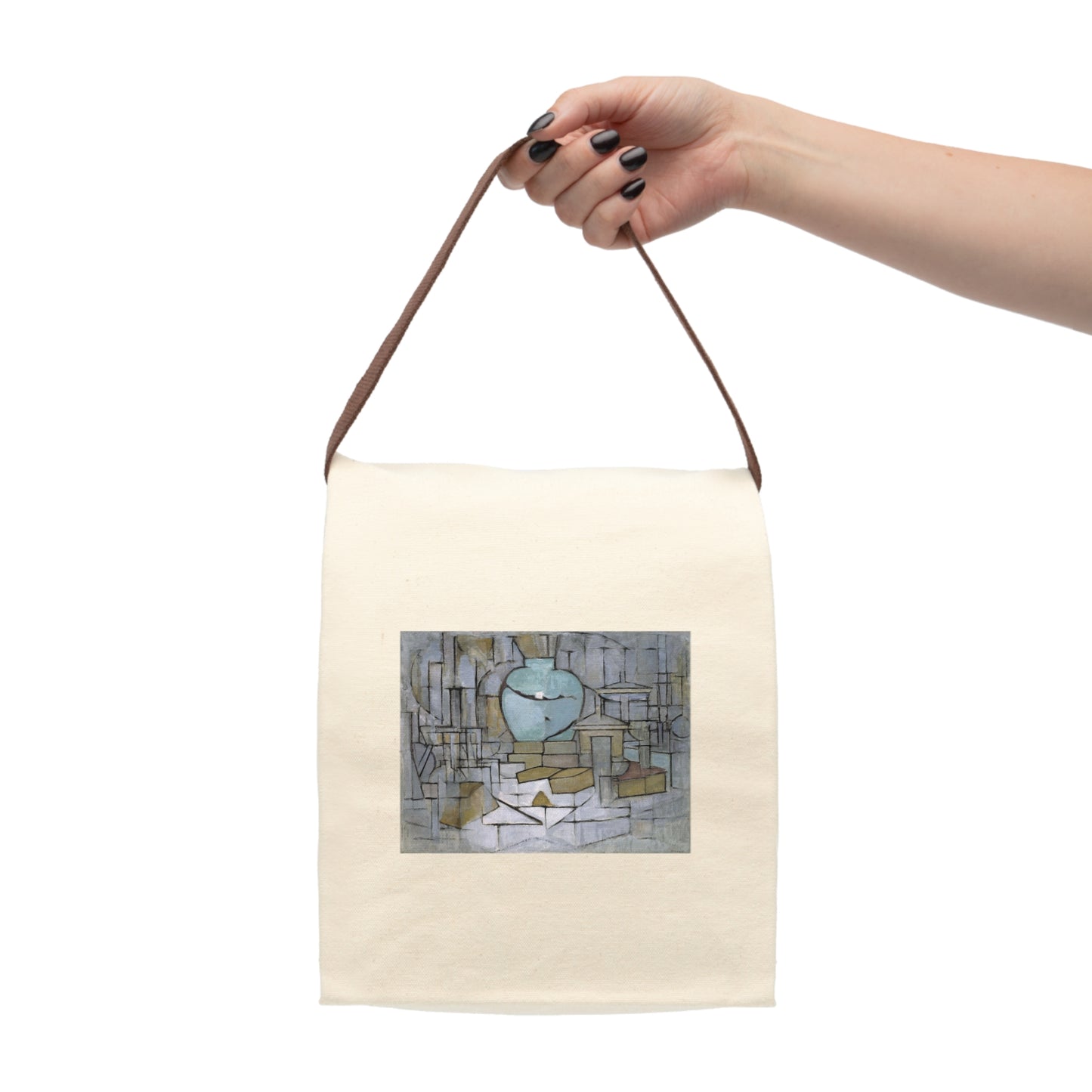 PIET MONDRIAN - STILL LIFE WITH GINGERPOT II - COTTON CANVAS LUNCH BAG WITH STRAP