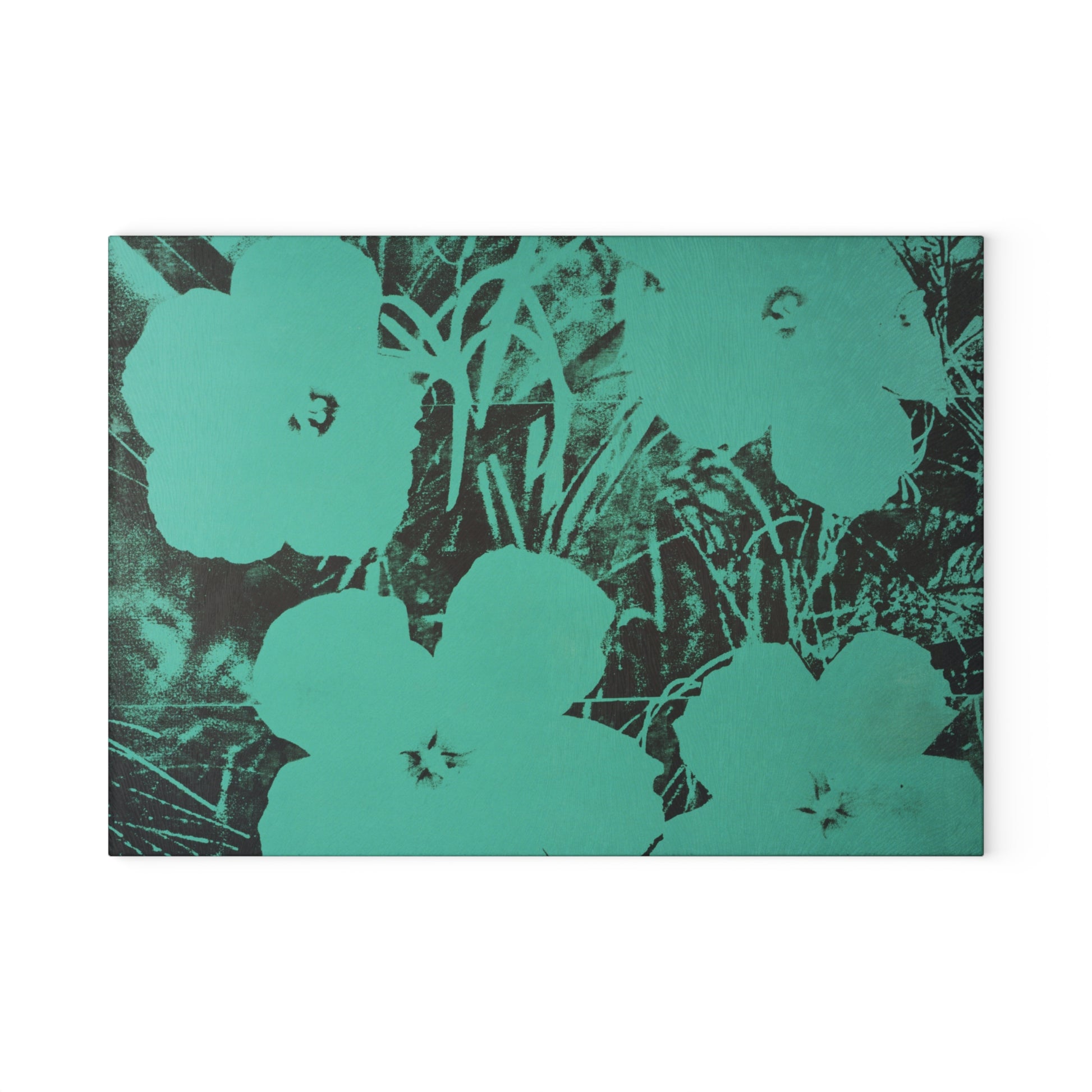 ANDY WARHOL - TEN-FOOT FLOWERS - ART GLASS CUTTING BOARD