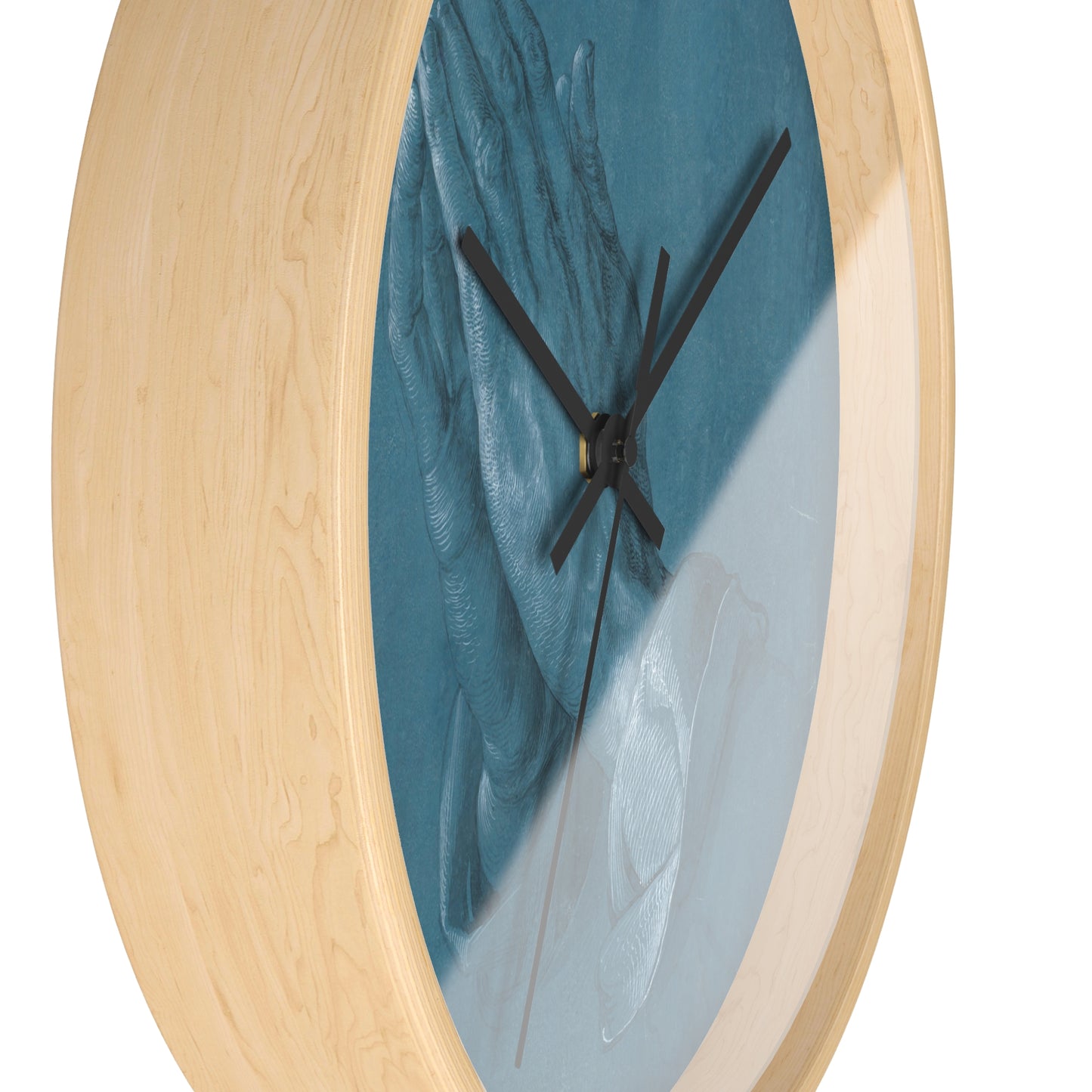 ALBRECHT DURER - PRAYING HANDS - WOODEN WALL ART CLOCK