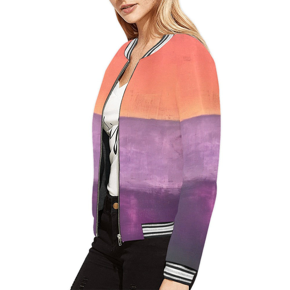 MARK ROTHKO - ABSTRACT - WOMEN'S FULL ZIPPER JACKET