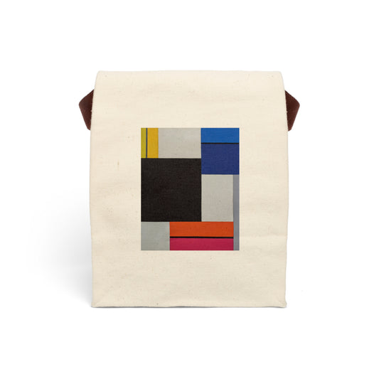 THEO VAN DOESBURG - COMPOSITION XXI - COTTON CANVAS LUNCH BAG WITH STRAP