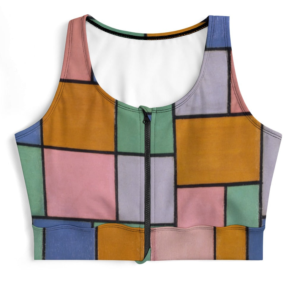 ZIPPERED YOGA VEST TOP FOR HER