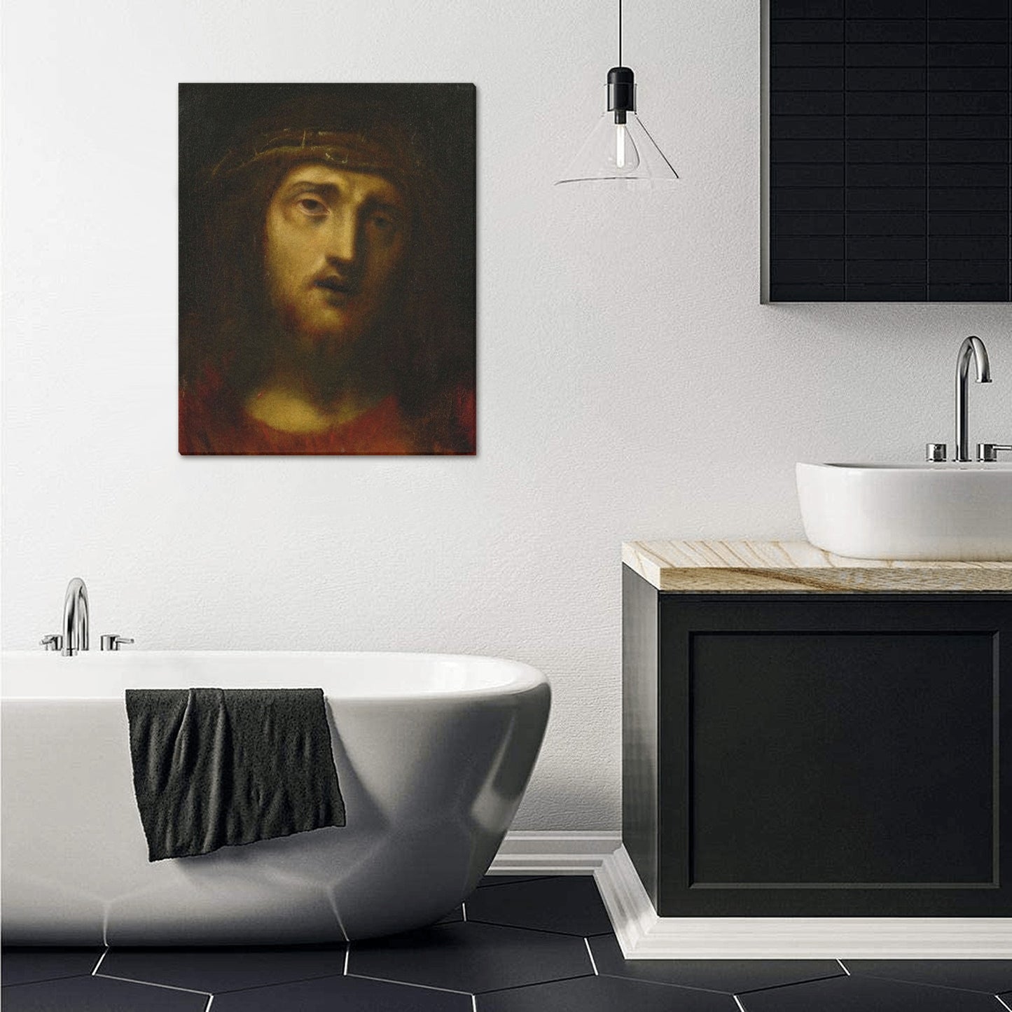 FOLLOWER OF CORREGGIO - CHRIST WITH CROWN OF THORNS - CANVAS PRINT 16" x 20"