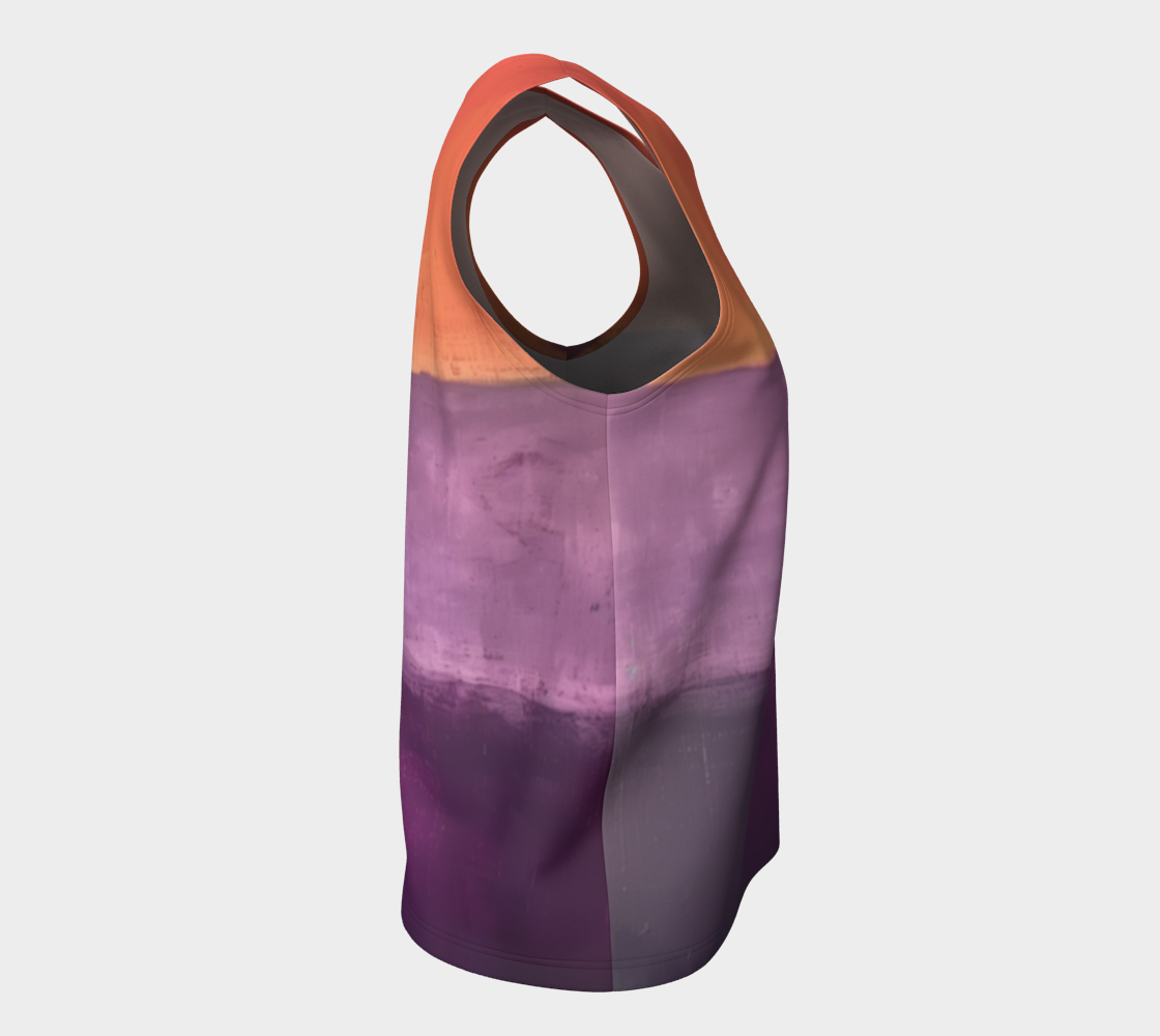 a purple and orange bag on a white background