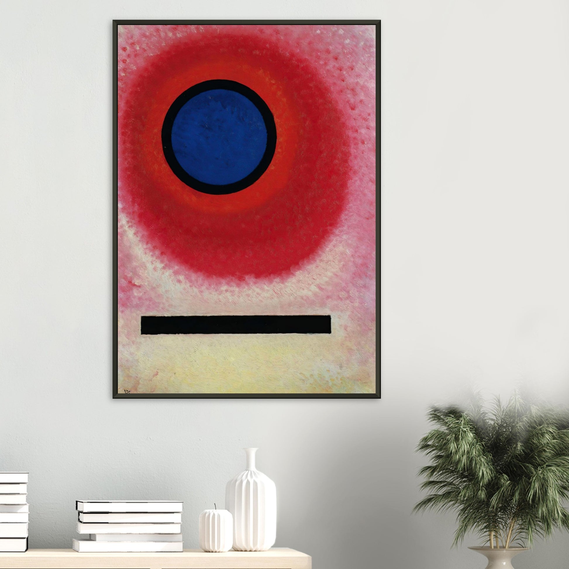 WASSILY KANDINSKY - BLAUER KREIS No. 2 (CERCLE BLEU LI) (1925) - MUSEUM MATTE POSTER IN METAL FRAME