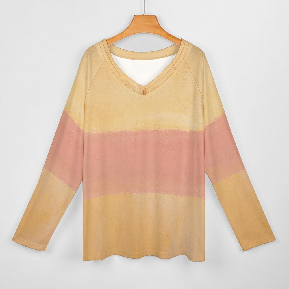 MARK ROTHKO - ABSTRACT ART - LONG SLEEVE LOOSE TEE FOR HER 