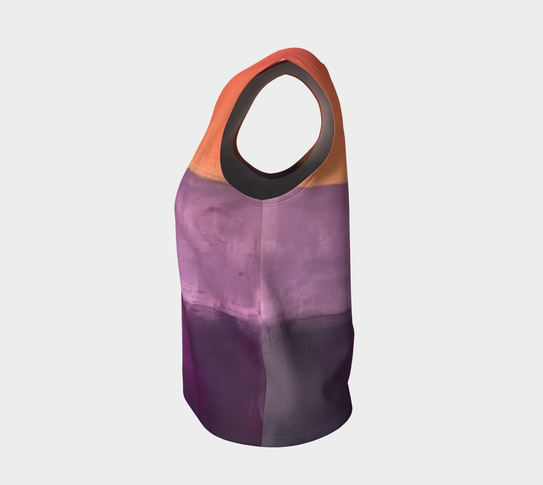 a purple and orange bag on a white background