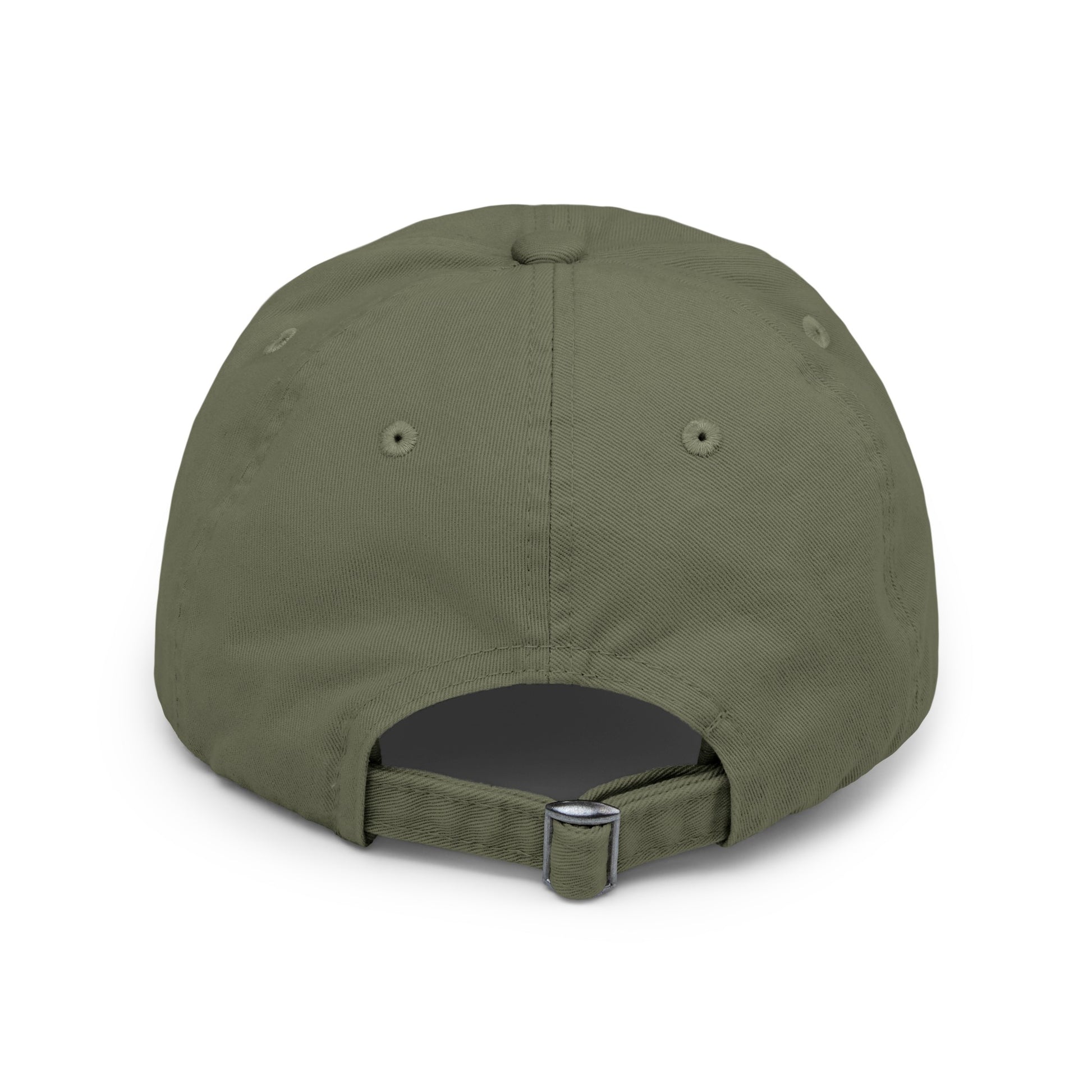 a khaki green hat on a white background