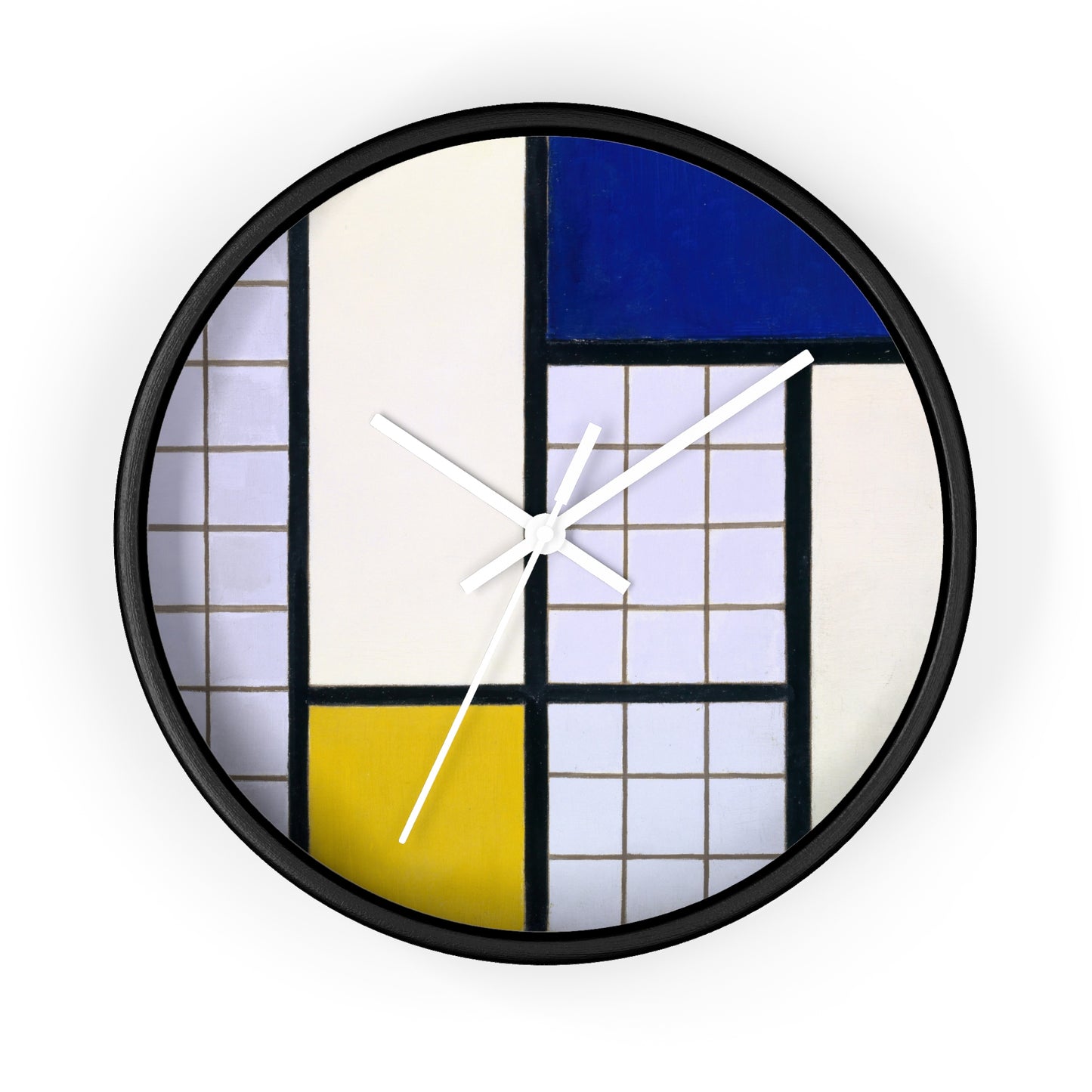 THEO VAN DOESBURG - COMPOSITION IN HALF-TONES - WOODEN ART WALL CLOCK