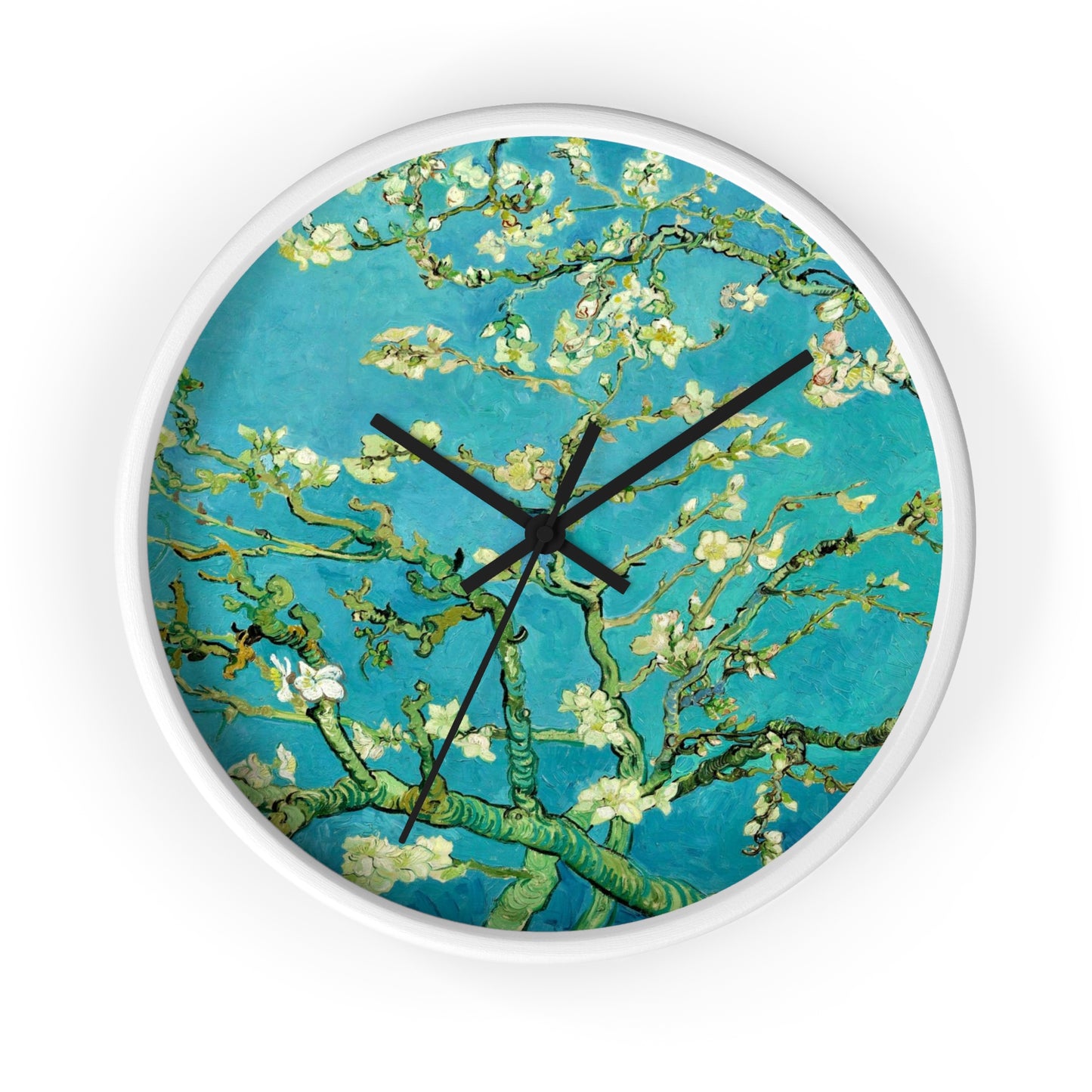 VINCENT VAN GOGH - ALMOND BLOSSOMS - WOODEN WALL CLOCK 