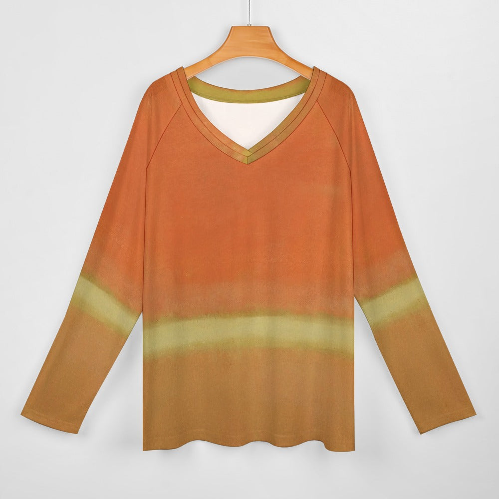 MARK ROTHKO - ABSTRACT ART - LONG SLEEVE LOOSE TEE FOR HER 