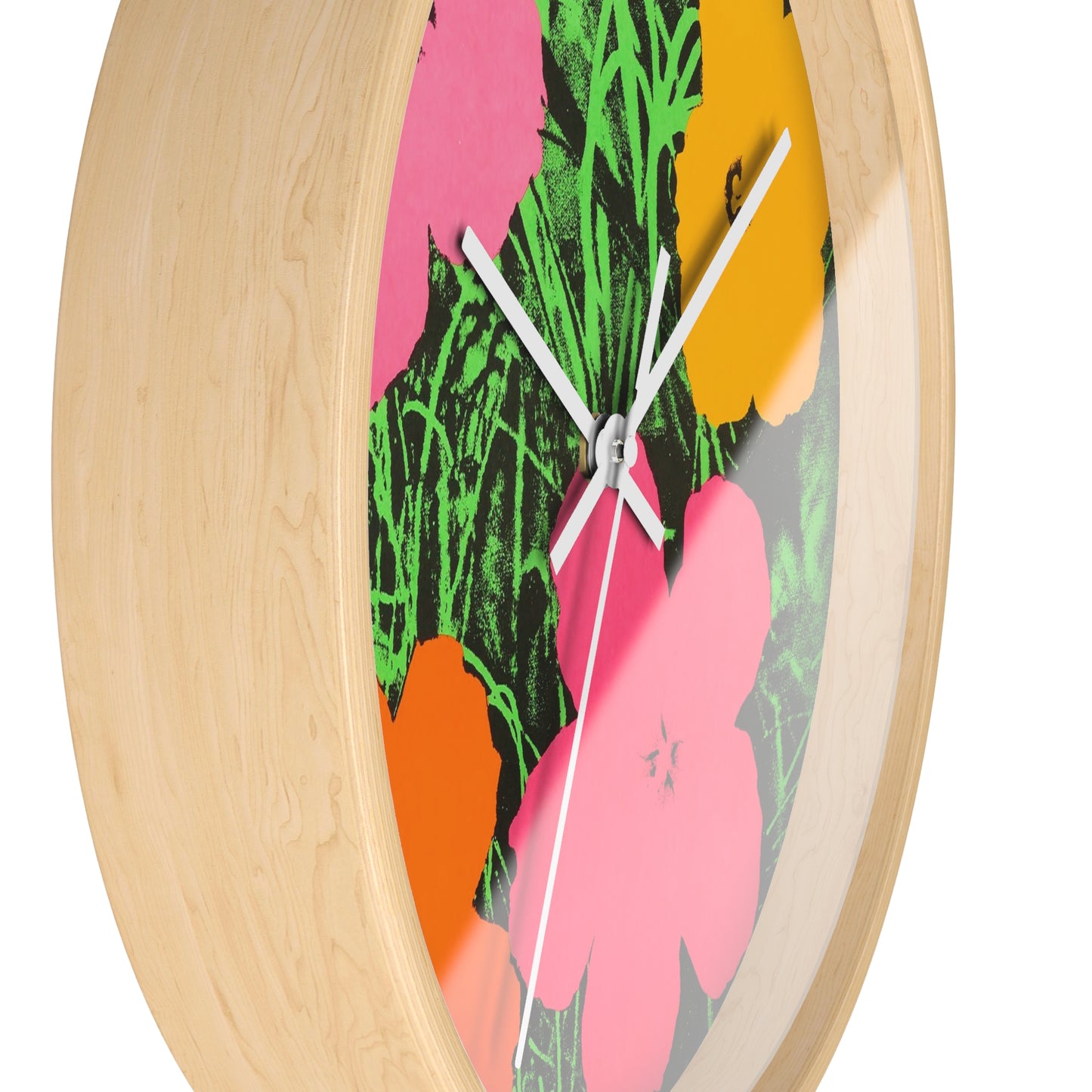 ANDY WARHOL - FLOWERS - WOODEN ART WALL CLOCK - AMAZING!