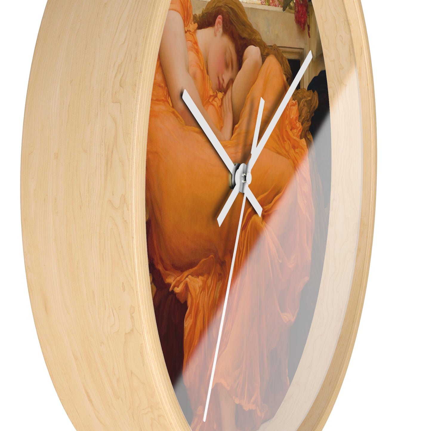 FREDERIC LEIGHTON - FLAMING JUNE - WOODEN WALL ART CLOCK