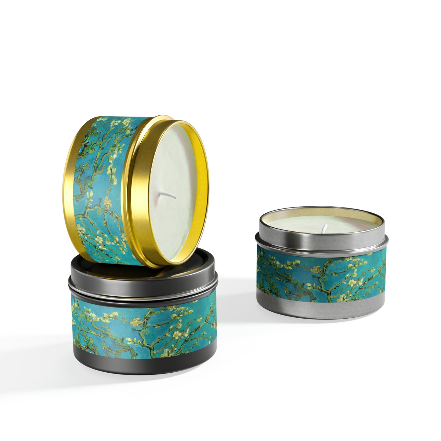 VINCENT VAN GOGH - ALMOND BLOSSOMS - TIN CANDLE - LOVED!