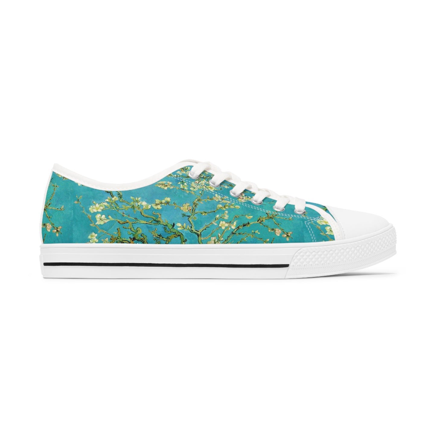 VINCENT VAN GOGH - ALMOND BLOSSOMS - LOW TOP ART SNEAKERS FOR HER