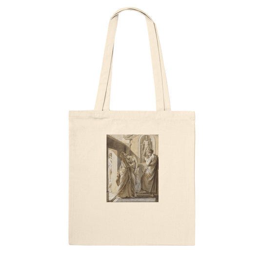 FRANCOIS GERARD - THE FATHER OF PSYCHE CONSULTING THE ORACLE OF APOLLO (1796) - CLASSIC TOTE BAG