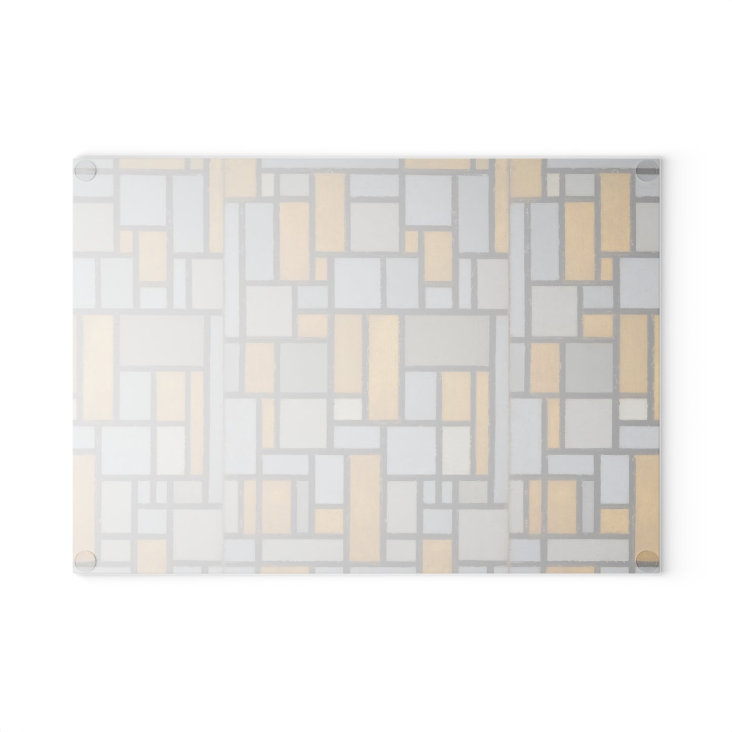 PIET MONDRIAN - COMPOSITION WITH GRID No. 1 - ART GLASS CUTTING BOARD