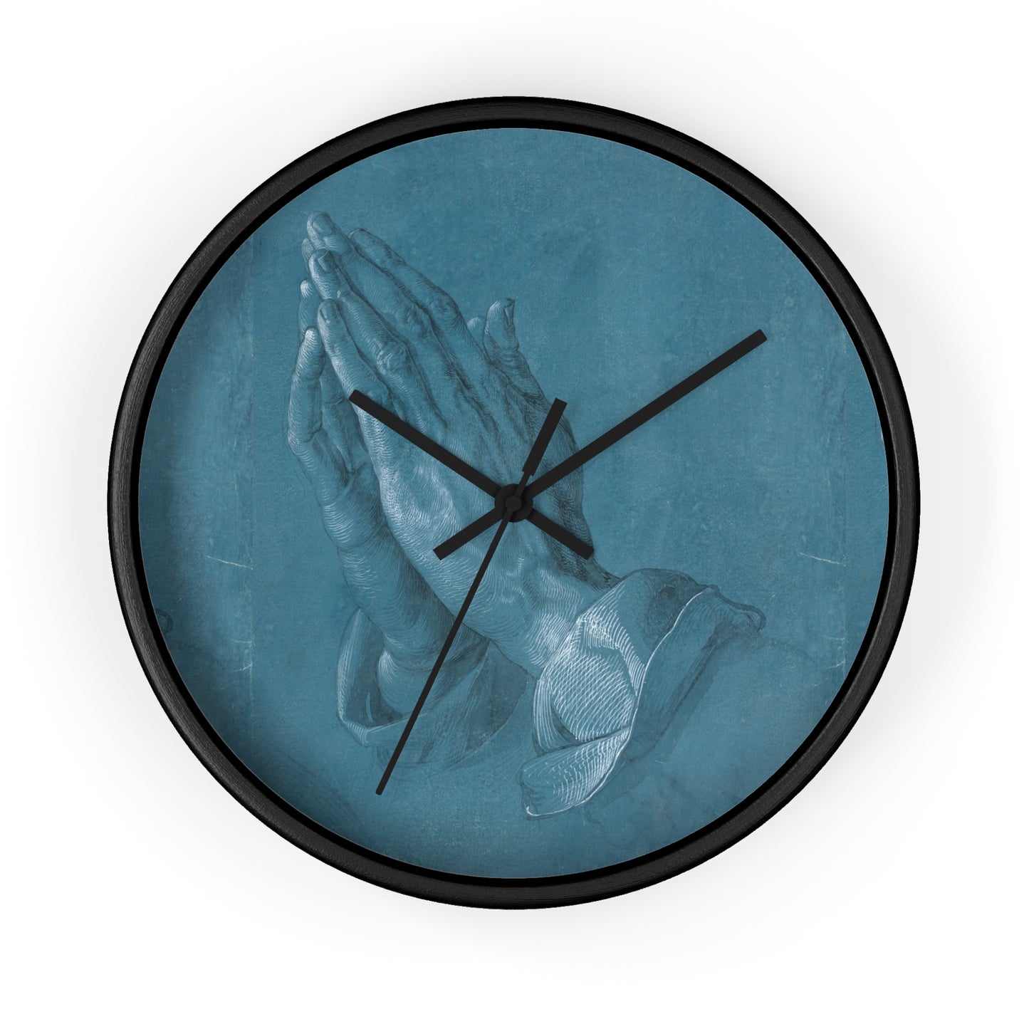 ALBRECHT DURER - PRAYING HANDS - WOODEN WALL ART CLOCK