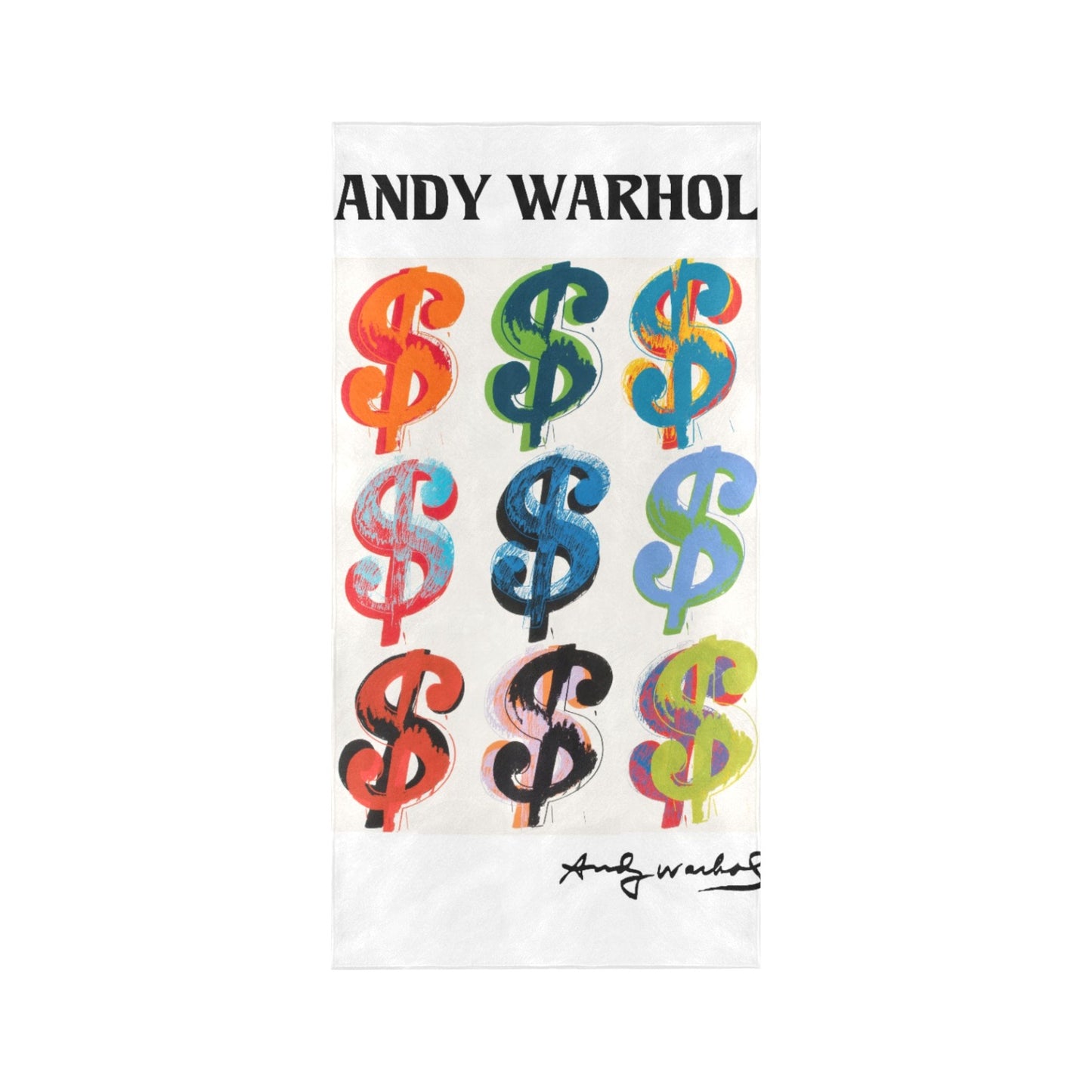 ANDY WARHOL - DOLLAR SIGN - ART BEACH TOWEL