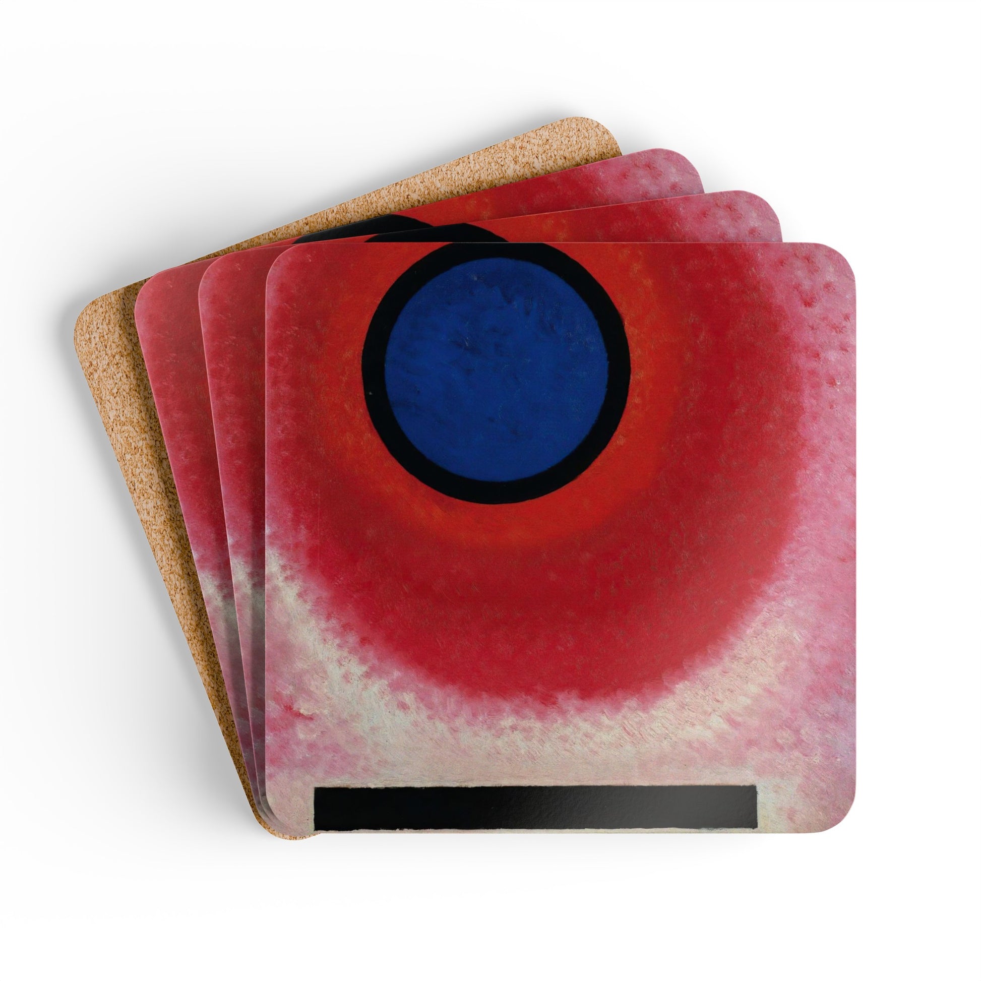 WASSILY KANDINSKY - BLUE CIRCLE II - CORKWOOD COASTER SET