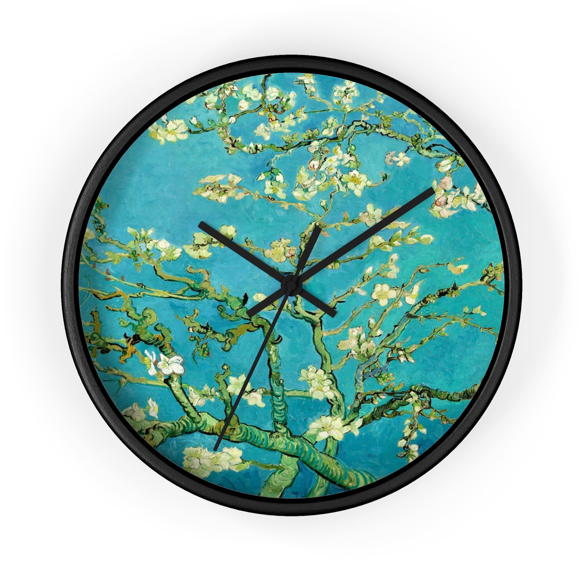 VINCENT VAN GOGH - ALMOND BLOSSOMS - WOODEN WALL CLOCK 