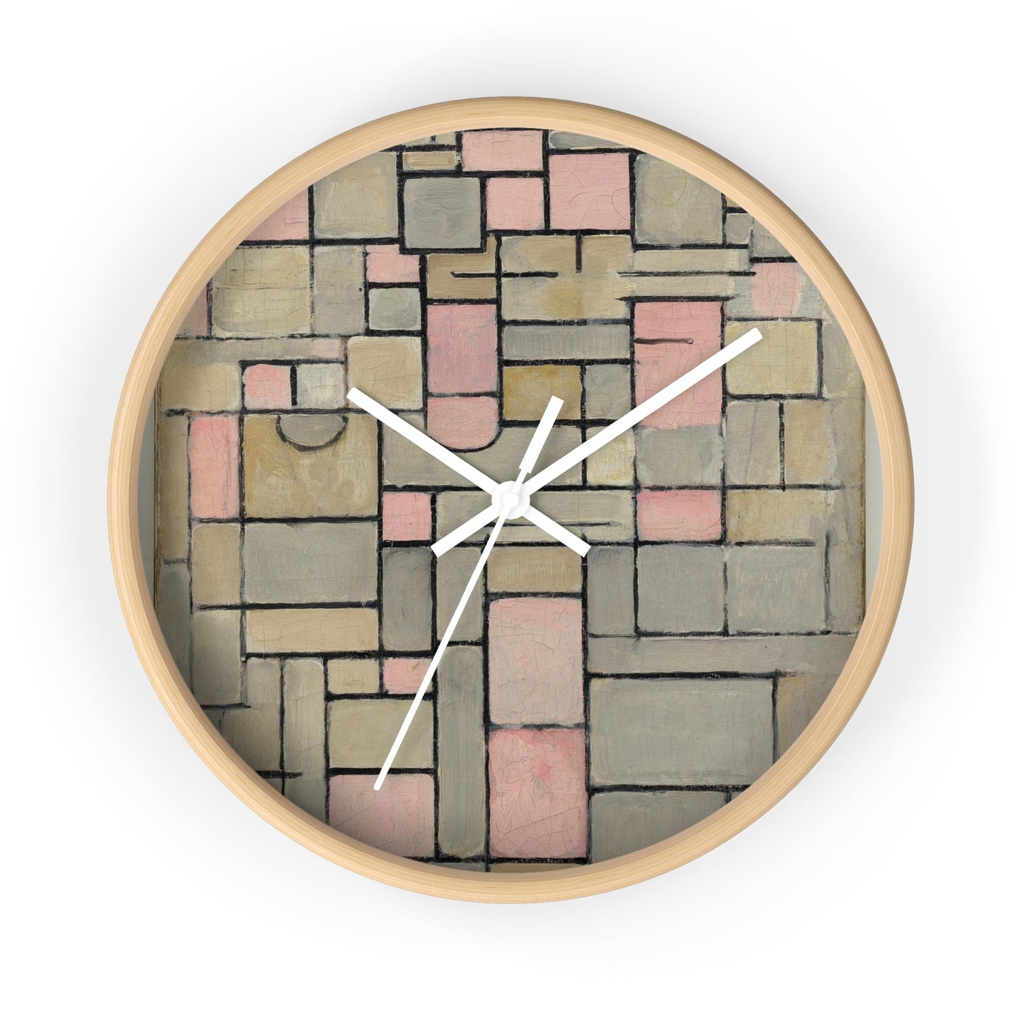 PIET MONDRIAN COMPOSITION 8 (1914) - WOODEN ART WALL CLOCK