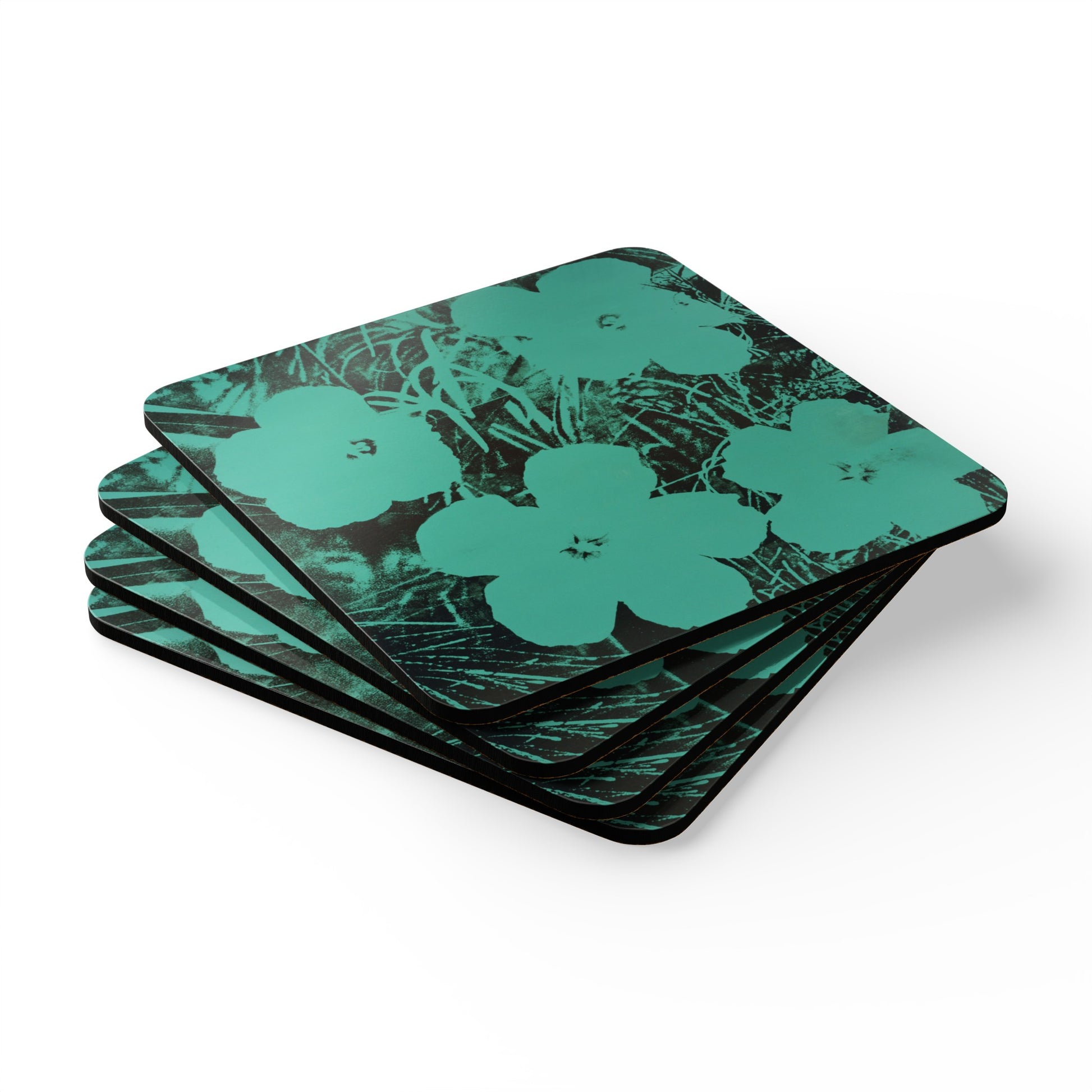 ANDY WARHOL - TEN-FOOT FLOWERS - CORKWOOD COASTER SET