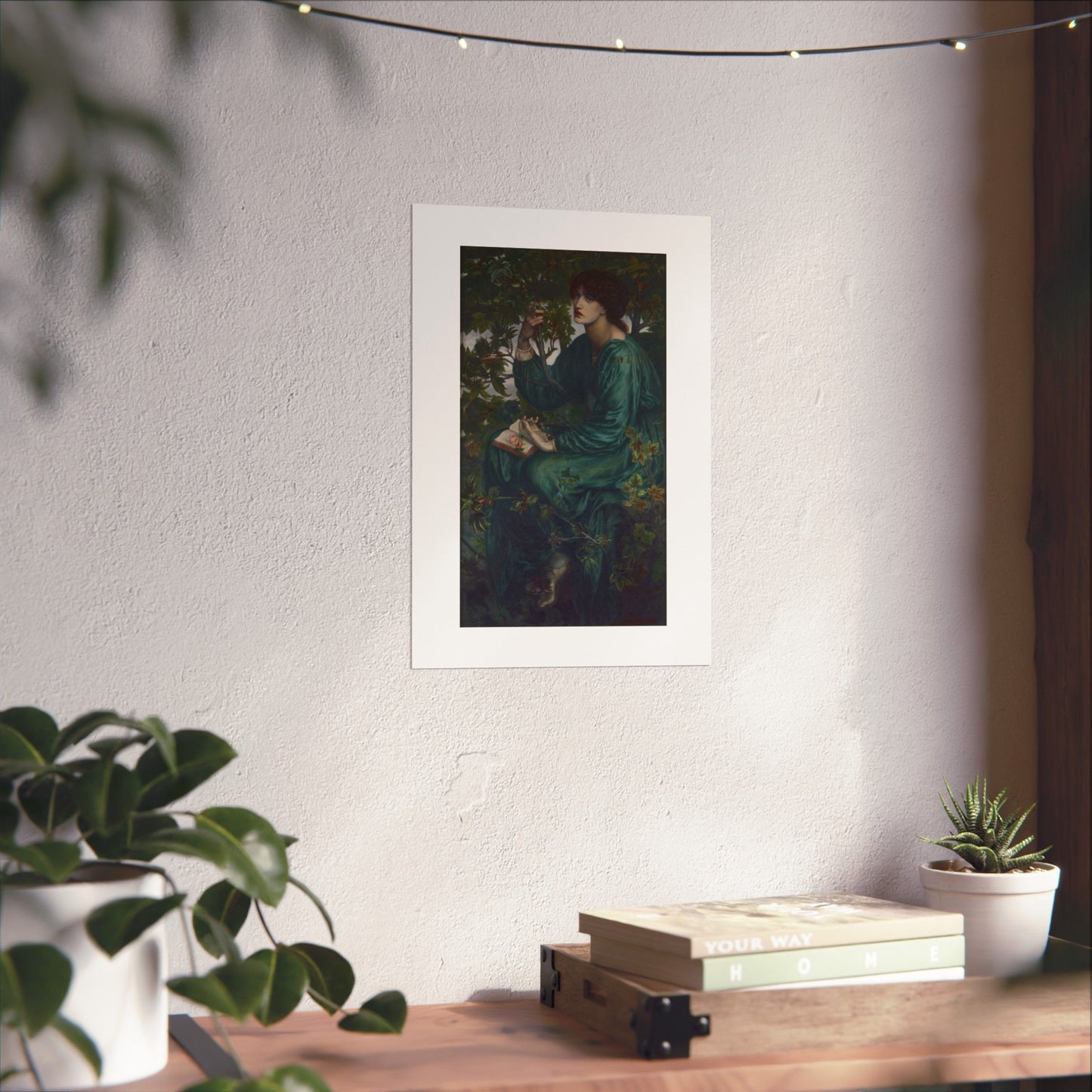 a picture of a man sitting on a bench next to a plant