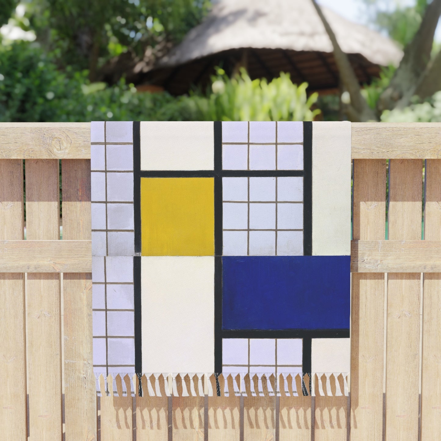 THEO VAN DOESBURG - COMPOSITION IN HALF-TONES - BOHO BEACH TOWEL 