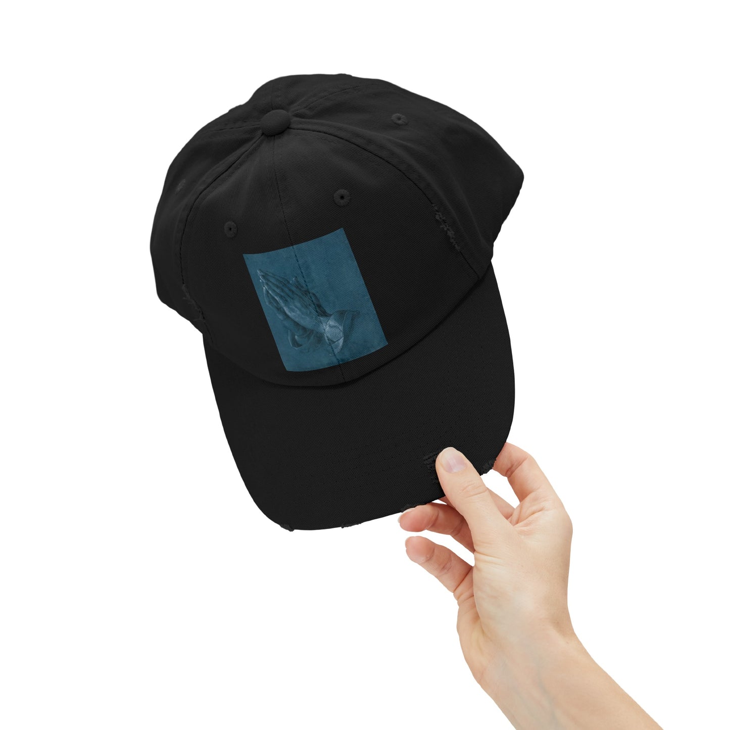 Praying Hands distressed cap