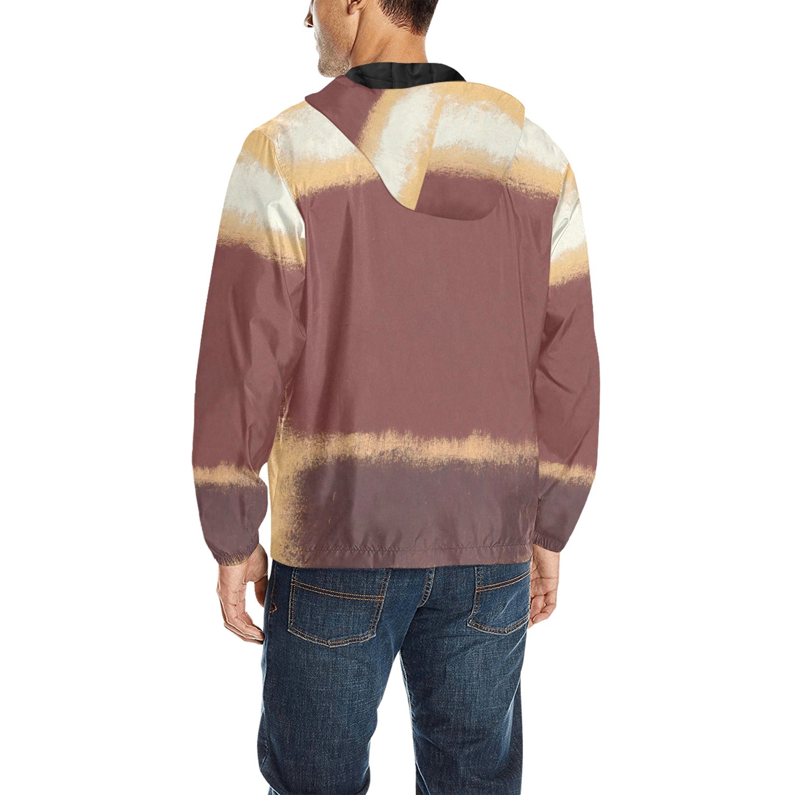 MARK ROTHKO - ABSTRACT ART - MEN'S QUILTED WINDBREAKER 