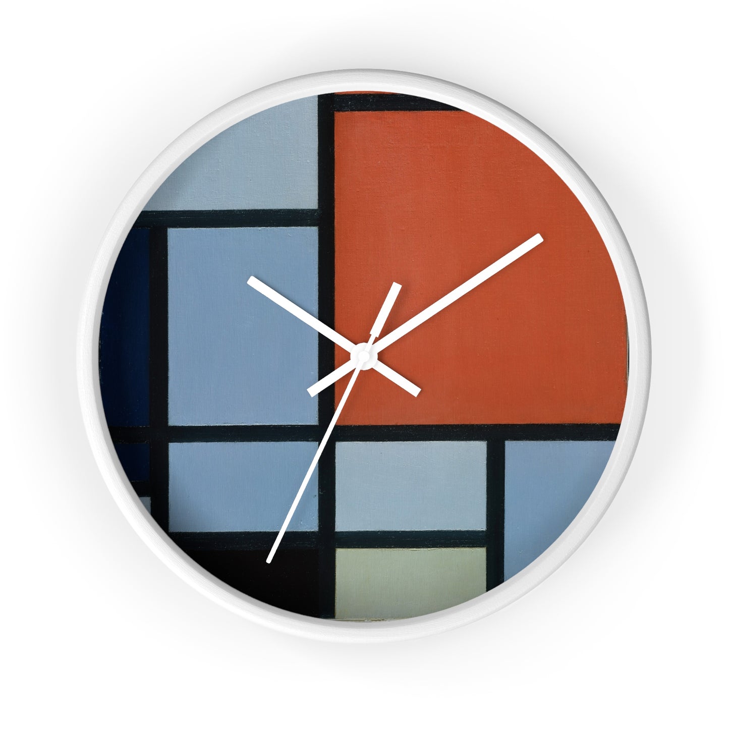 PIET MONDRIAN - COMPOSITION - WOODEN ART WALL CLOCK