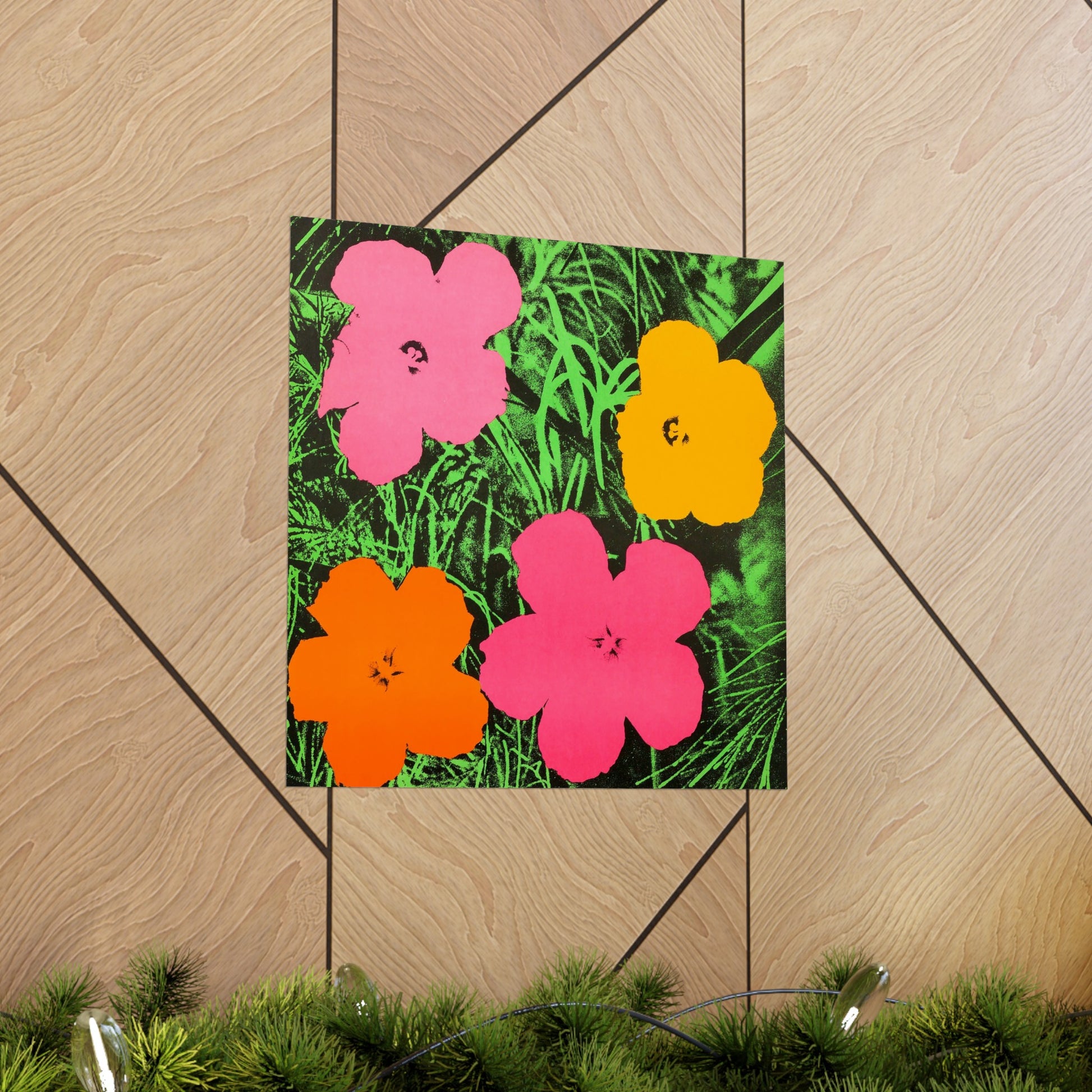 ANDY WARHOL - FLOWERS - PREMIUM MATTE SQUARE POSTER