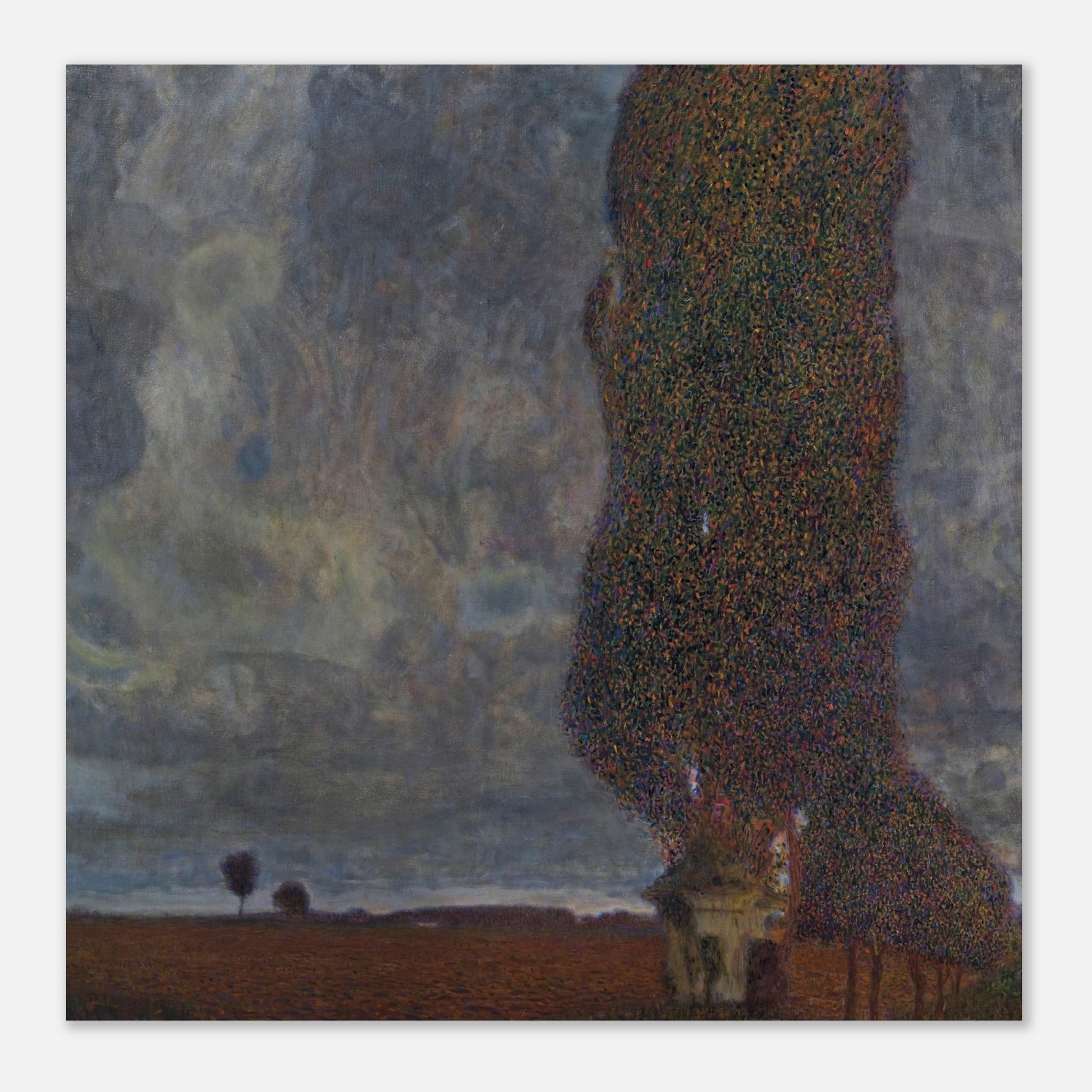 GUSTAV KLIMT - APPROACHING THUNDERSTORM THE LARGE POPLAR II) (1903) - POSTER 12'' x 12''