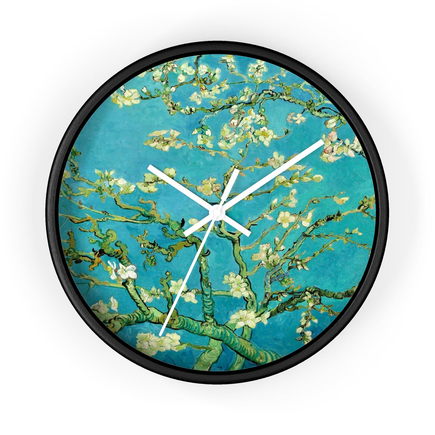 VINCENT VAN GOGH - ALMOND BLOSSOMS - WOODEN WALL CLOCK 