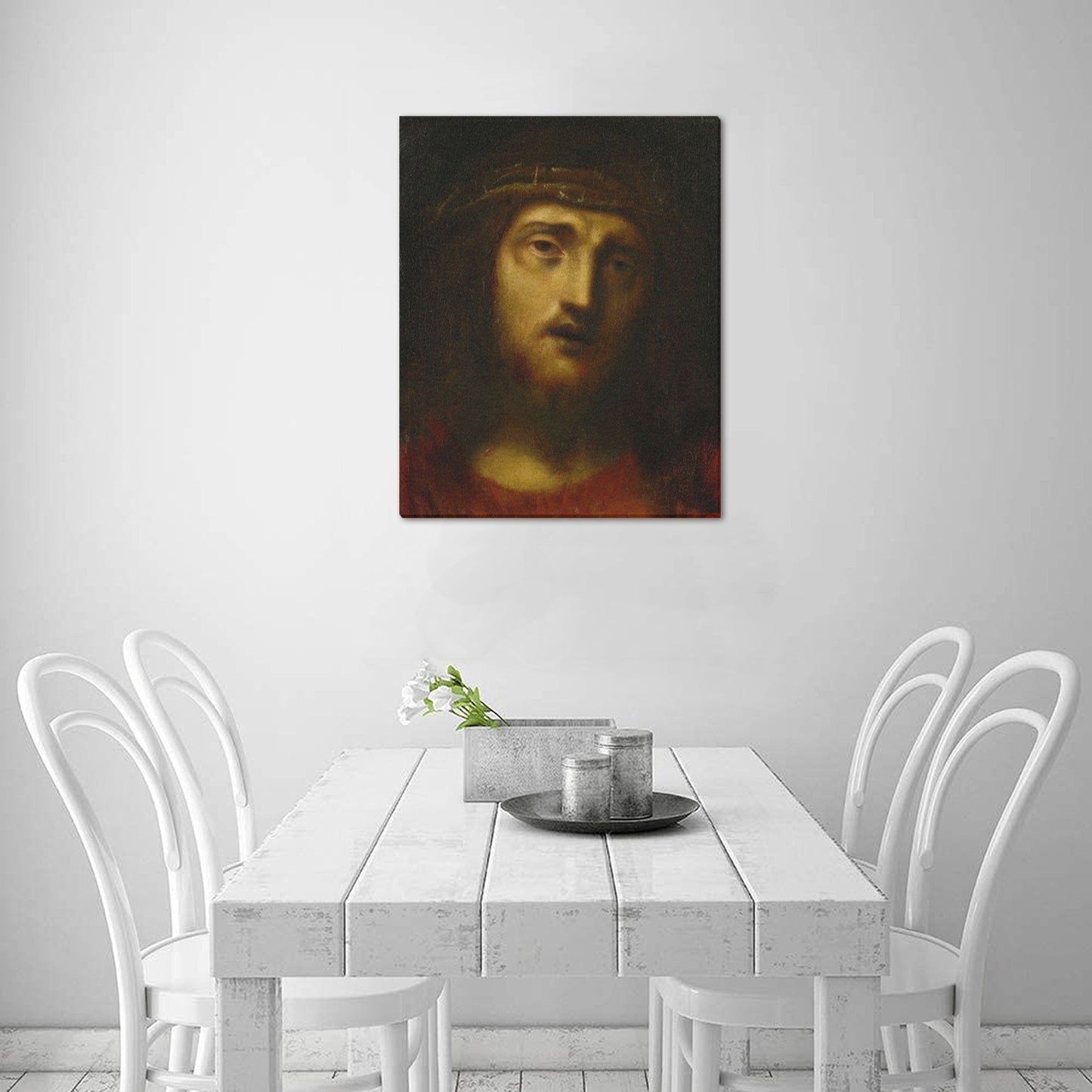 FOLLOWER OF CORREGGIO - CHRIST WITH CROWN OF THORNS - CANVAS PRINT 16" x 20"