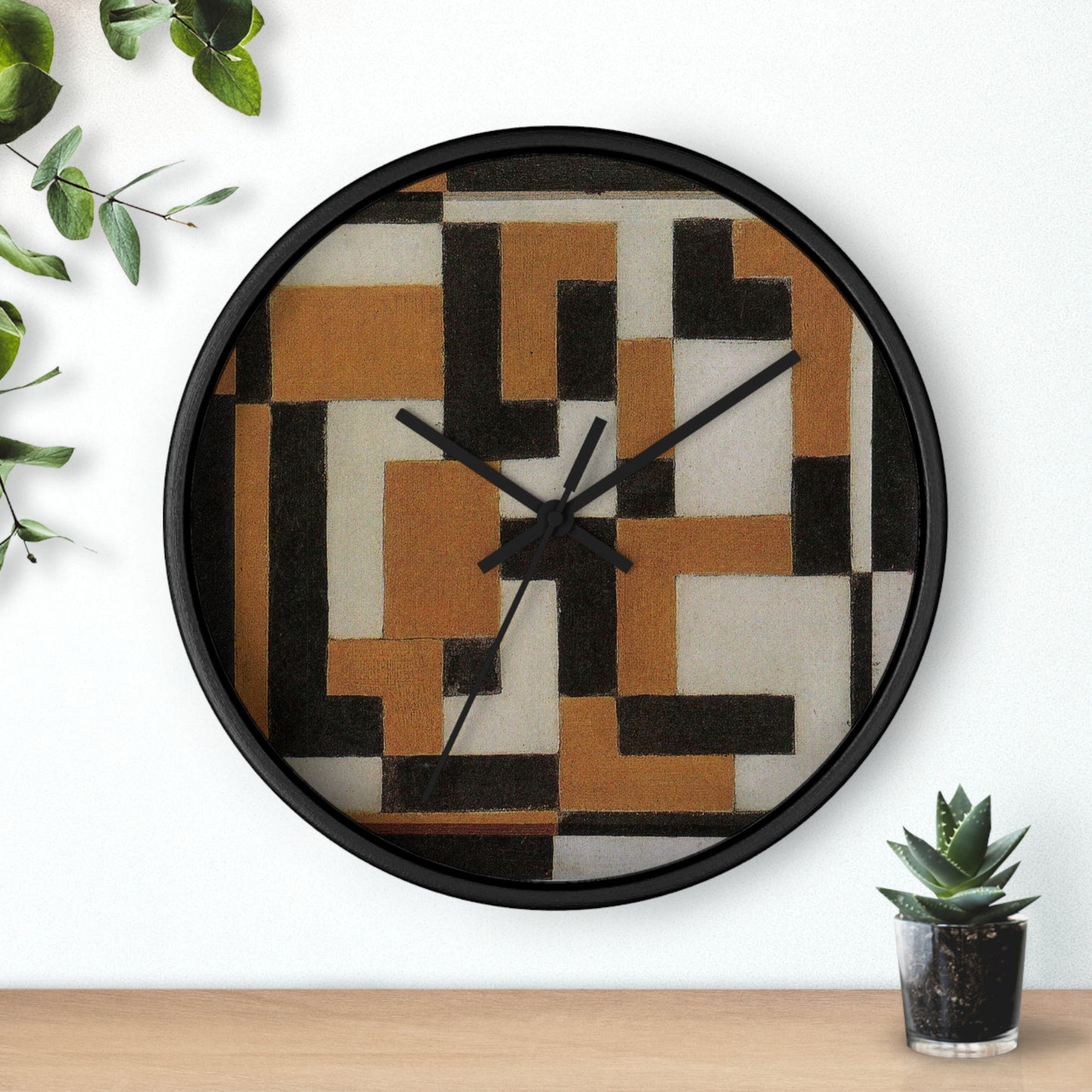 THEO VAN DOESBURG - COMPOSITION - WOODEN WALL ART CLOCK