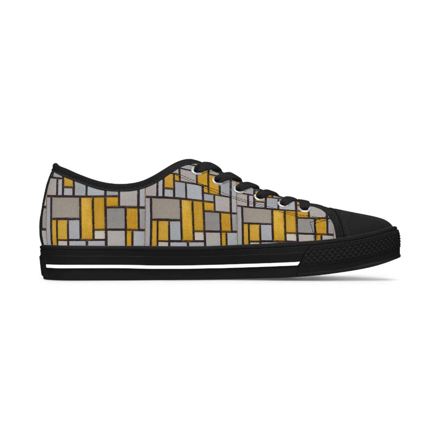 PIET MONDRIAN - COMPOSITION WITH GRID No. 1 - LOW TOP ART SNEAKERS FOR HER