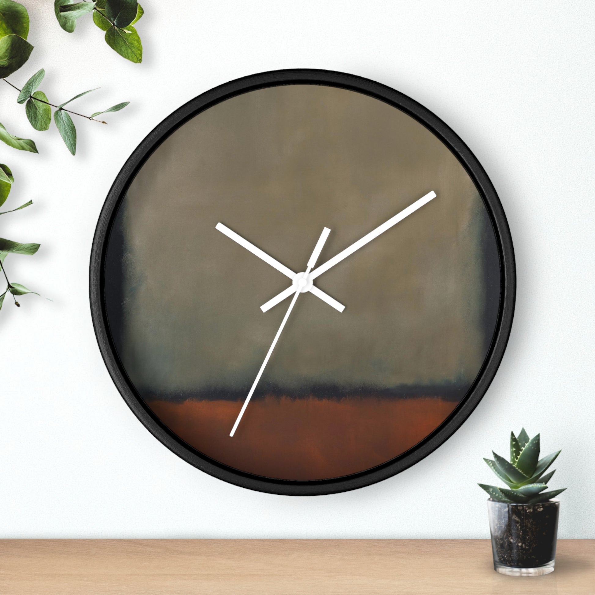 MARK ROTHKO - ABSTRACT - WOODEN WALL ART CLOCK 