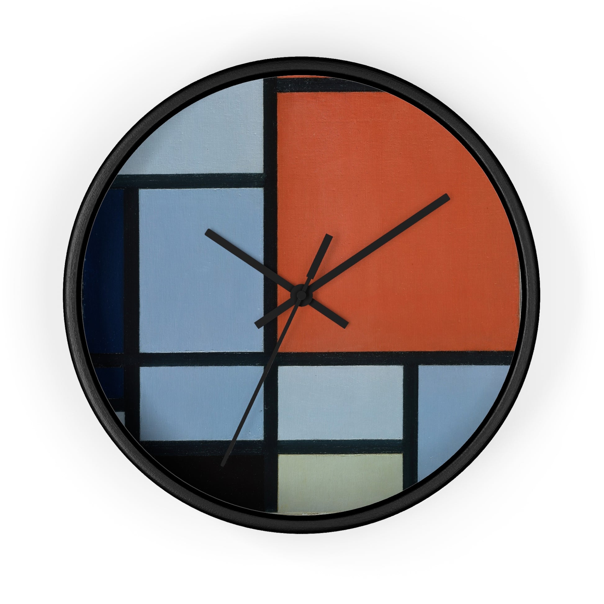 PIET MONDRIAN - COMPOSITION - WOODEN ART WALL CLOCK