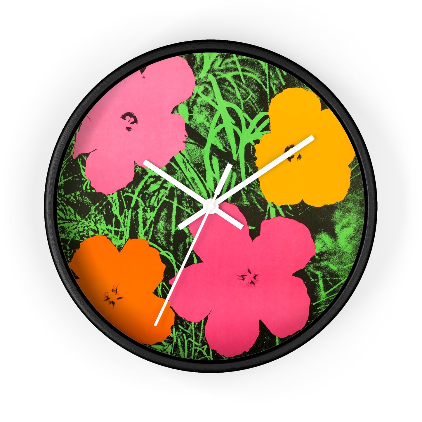 ANDY WARHOL - FLOWERS - WOODEN ART WALL CLOCK - AMAZING!