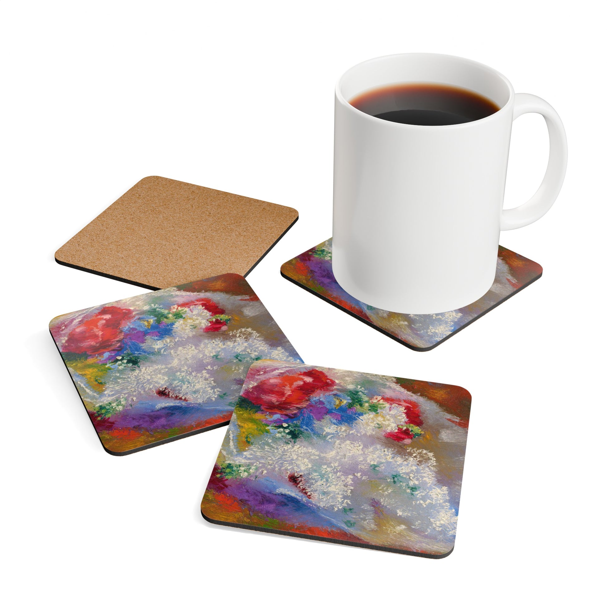 AUGUSTO GIACOMETTI - LILAC - CORKWOOD COASTER SET