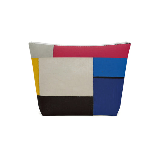 a purse with a multicolored design on it