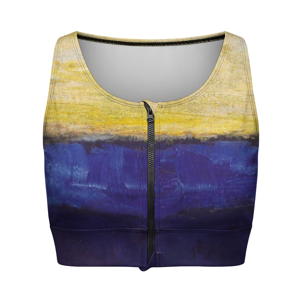 MARK ROTHKO - ABSTRACT - ZIPPERED YOGA VEST TOP FOR HER