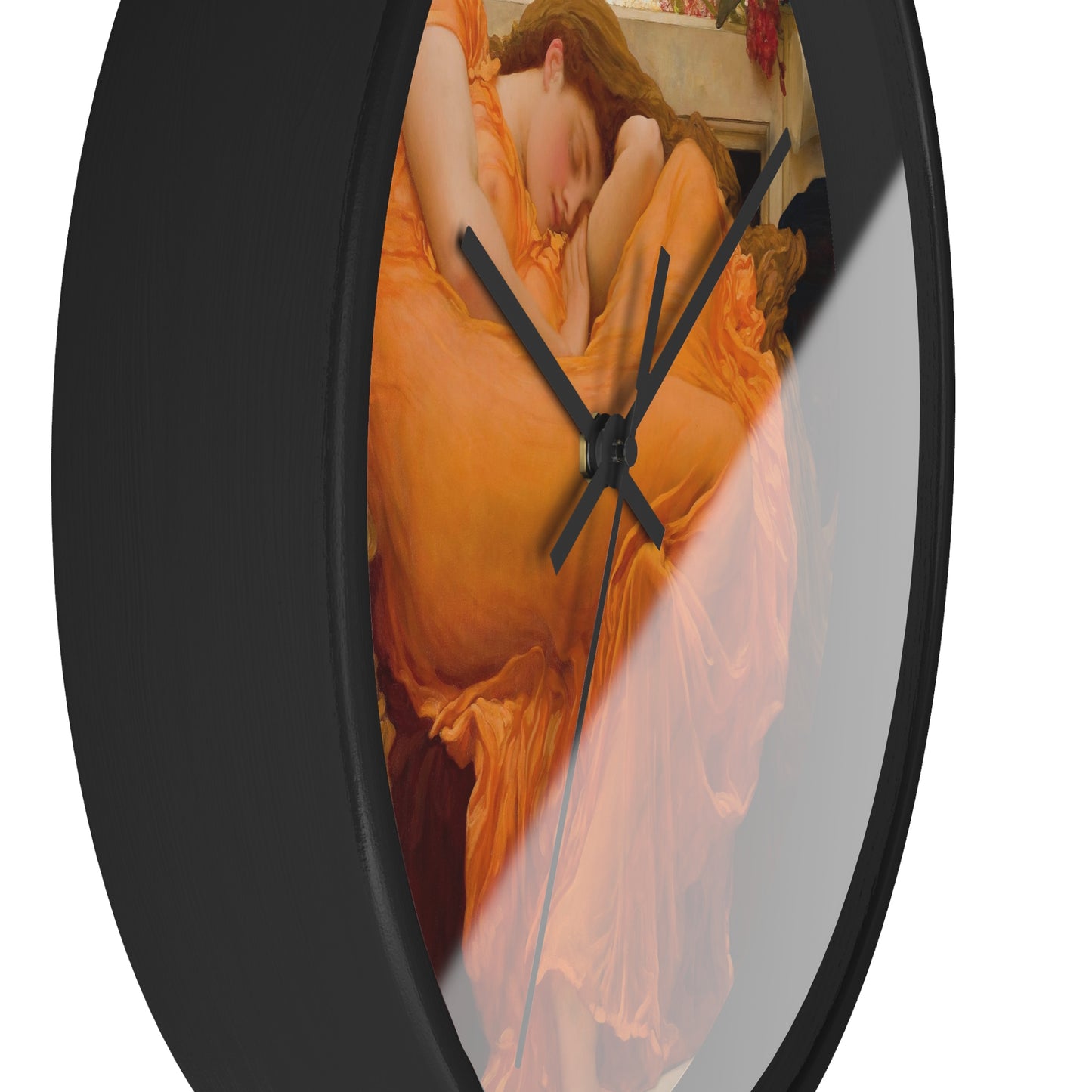 FREDERIC LEIGHTON - FLAMING JUNE - WOODEN WALL ART CLOCK