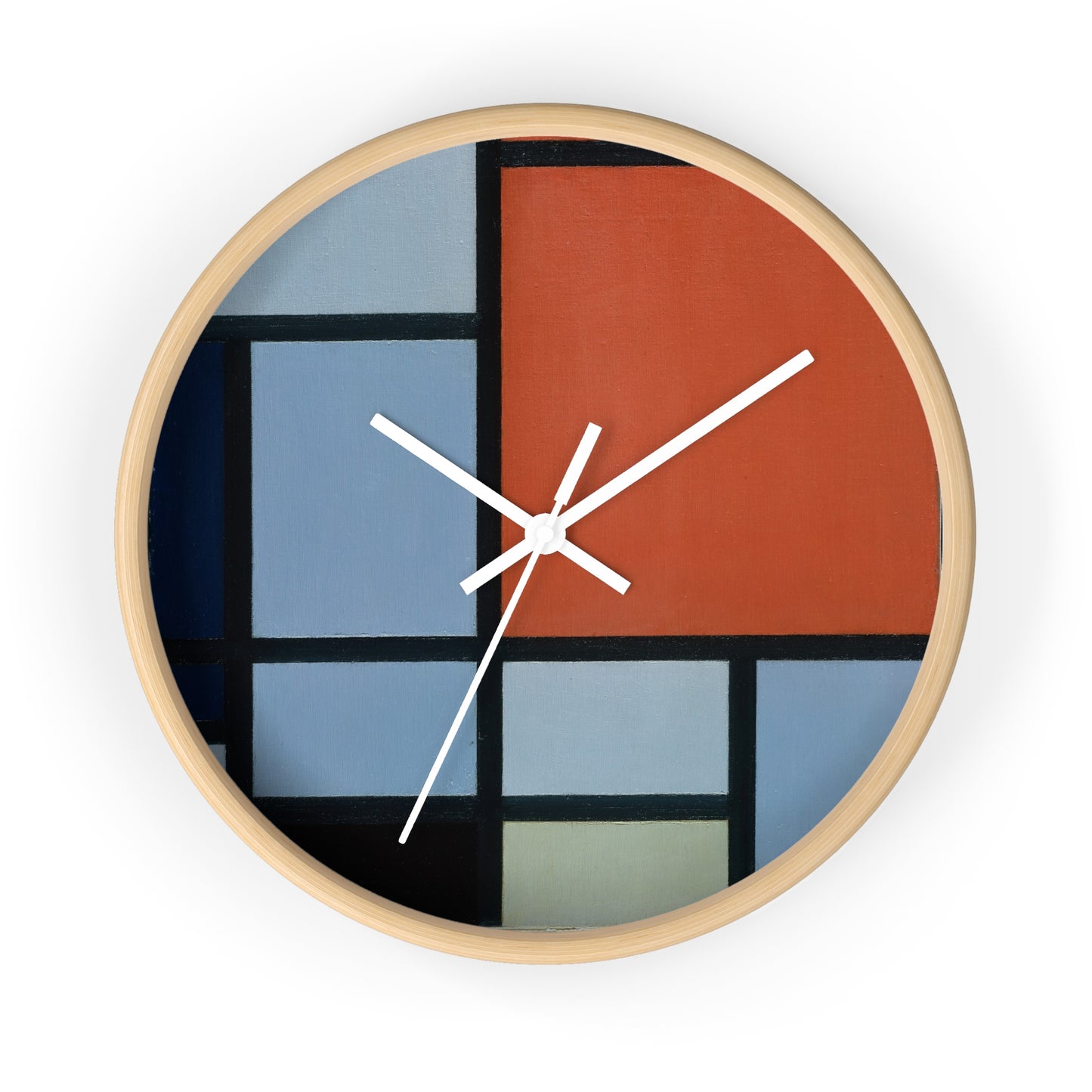 PIET MONDRIAN - COMPOSITION - WOODEN ART WALL CLOCK