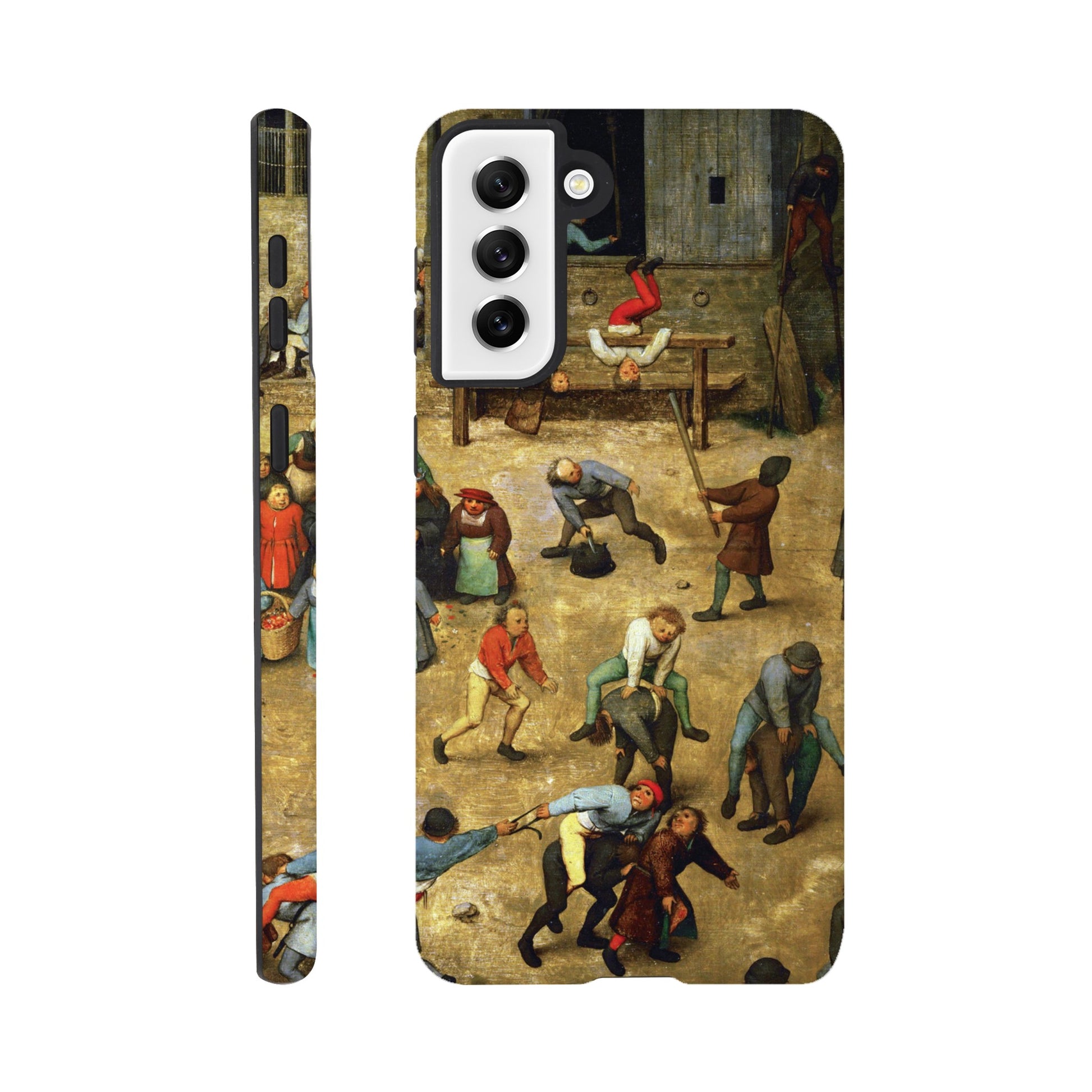 a phone case with a painting of a group of people